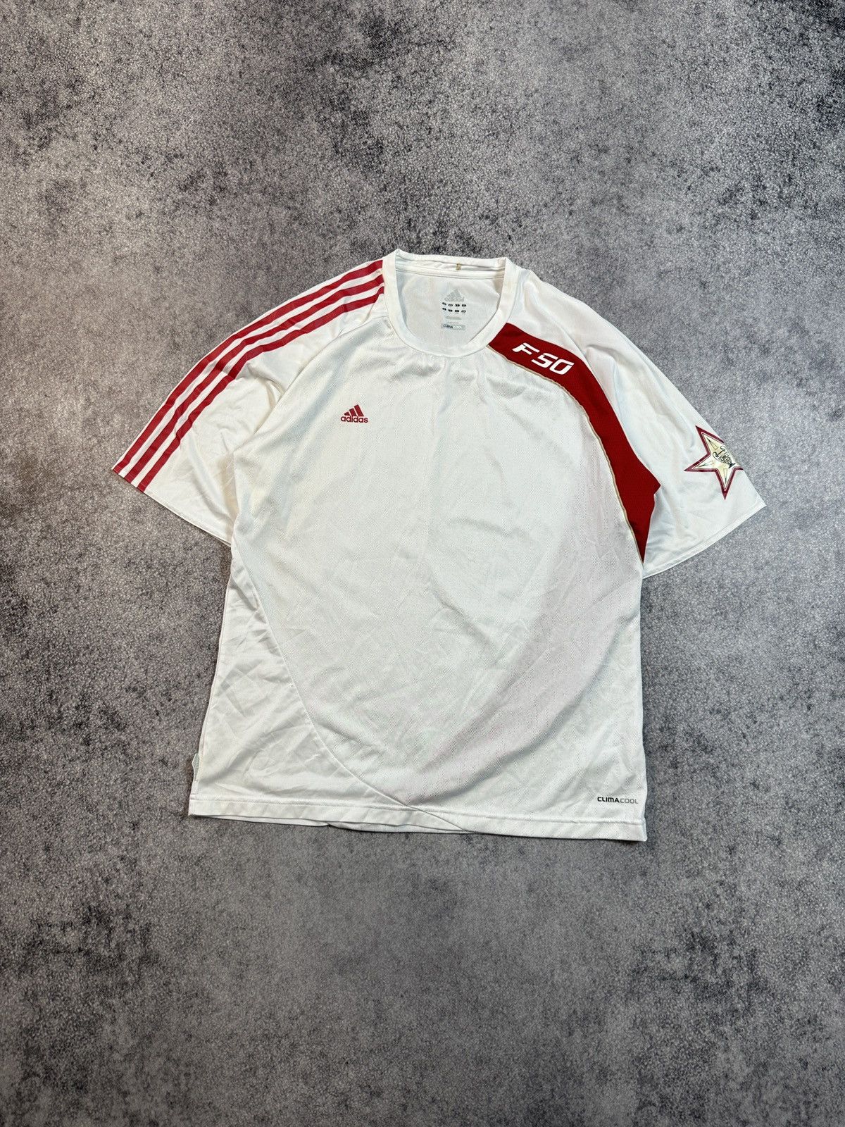 Adidas × Vintage Y2K Vintage Adidas F-50 T-shirt Streetwear Rare Casual Logo Size US L / EU 52-54 / 3 - 1 Thumbnail