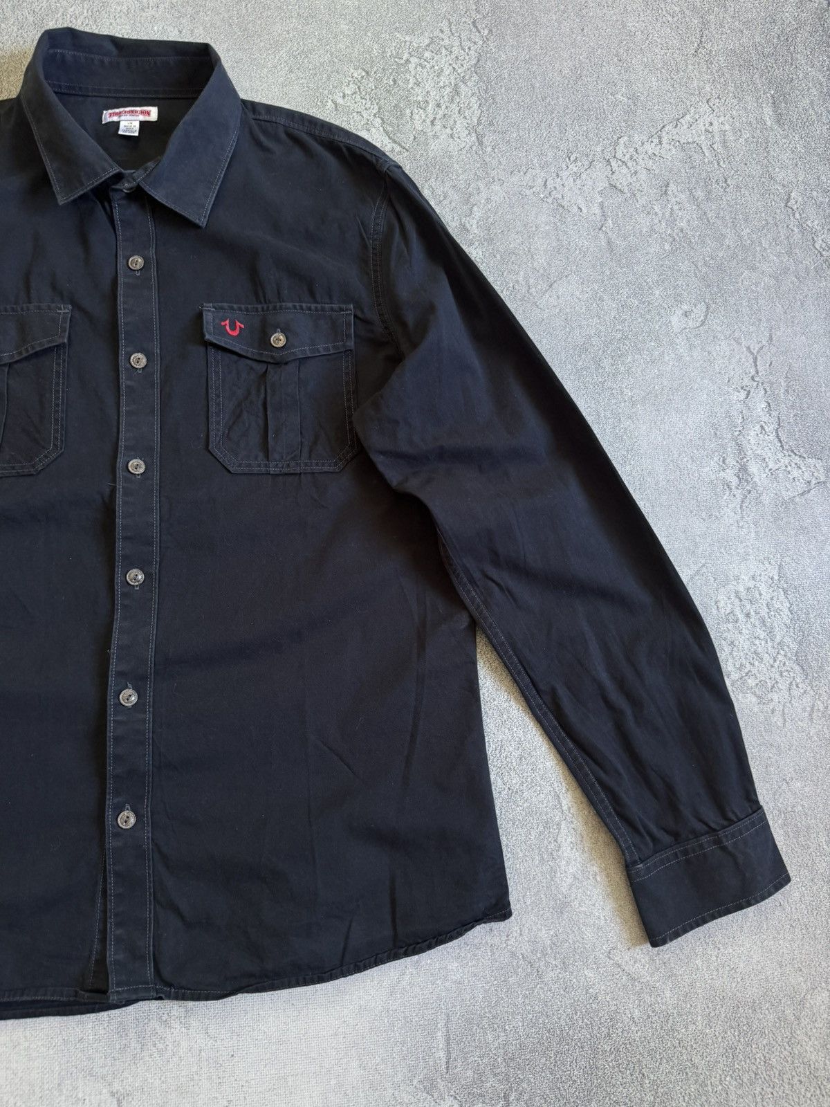 True Religion True Religion L/size UTLTY shirt button up long sleeve LGB Size US L / EU 52-54 / 3 - 12 Thumbnail