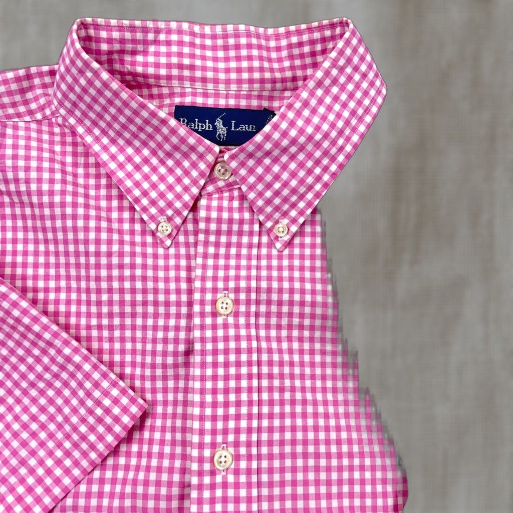 Ralph Lauren Ralph Lauren Shirt Men XL Pink Check Button Up Classic Fit Camp Gingham Cotton Size US XL / EU 56 / 4 - 1 Thumbnail