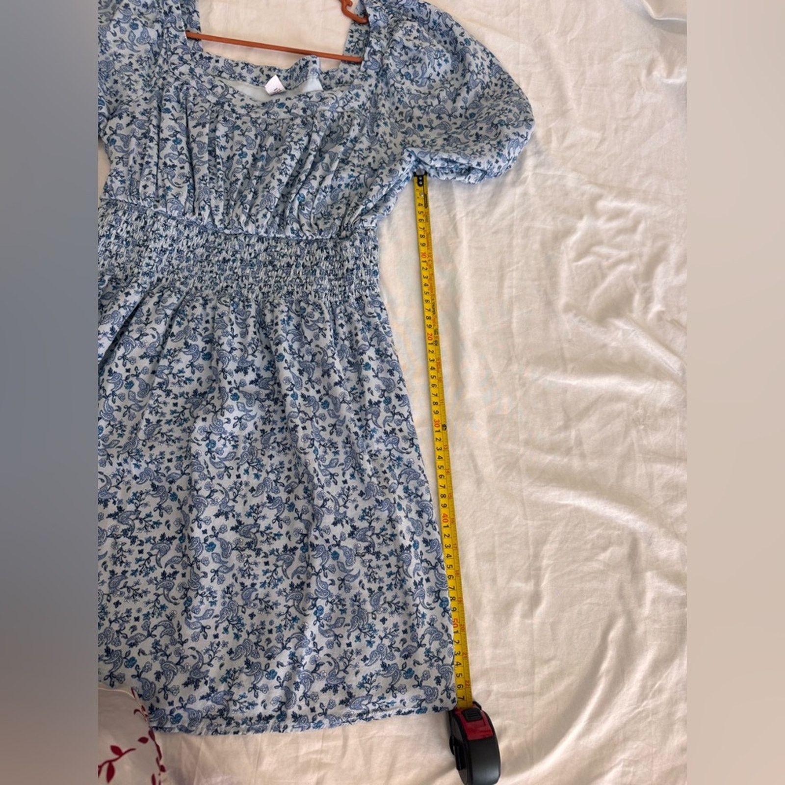 Old Navy Old Navy Blue Floral Smocked Mini Dress – Size S Size S / US 4 / IT 40 - 7 Thumbnail