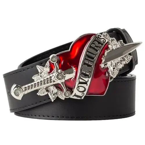 Other Silver Color White Belt Love Hunter Belt Punk Rock Gothic Size ONE SIZE - 1 Thumbnail