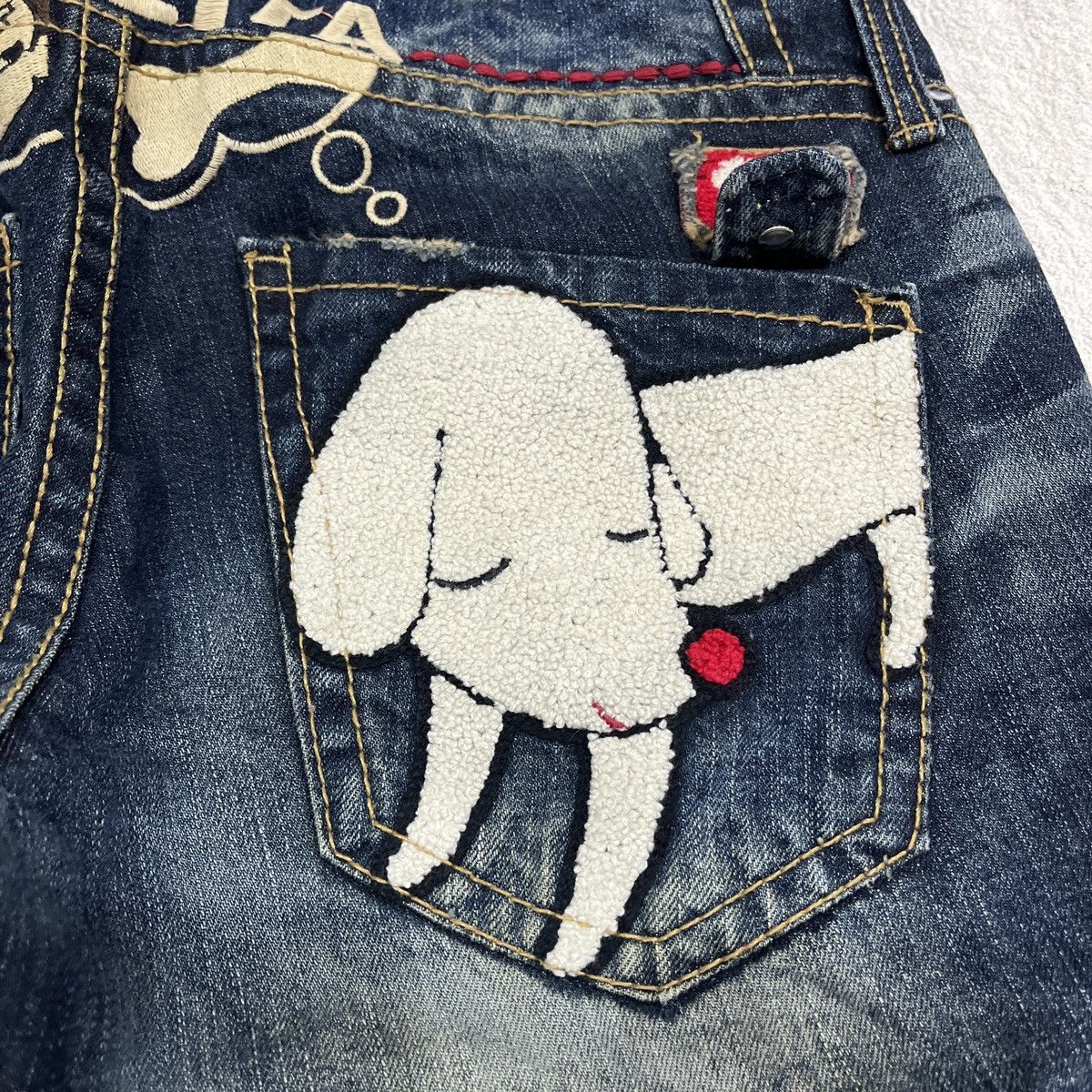 If Six Was Nine 2000s Yoshitomo nara x Lolita jeans L.G.B. Cut Denim Size US 30 / EU 46 - 3 Thumbnail