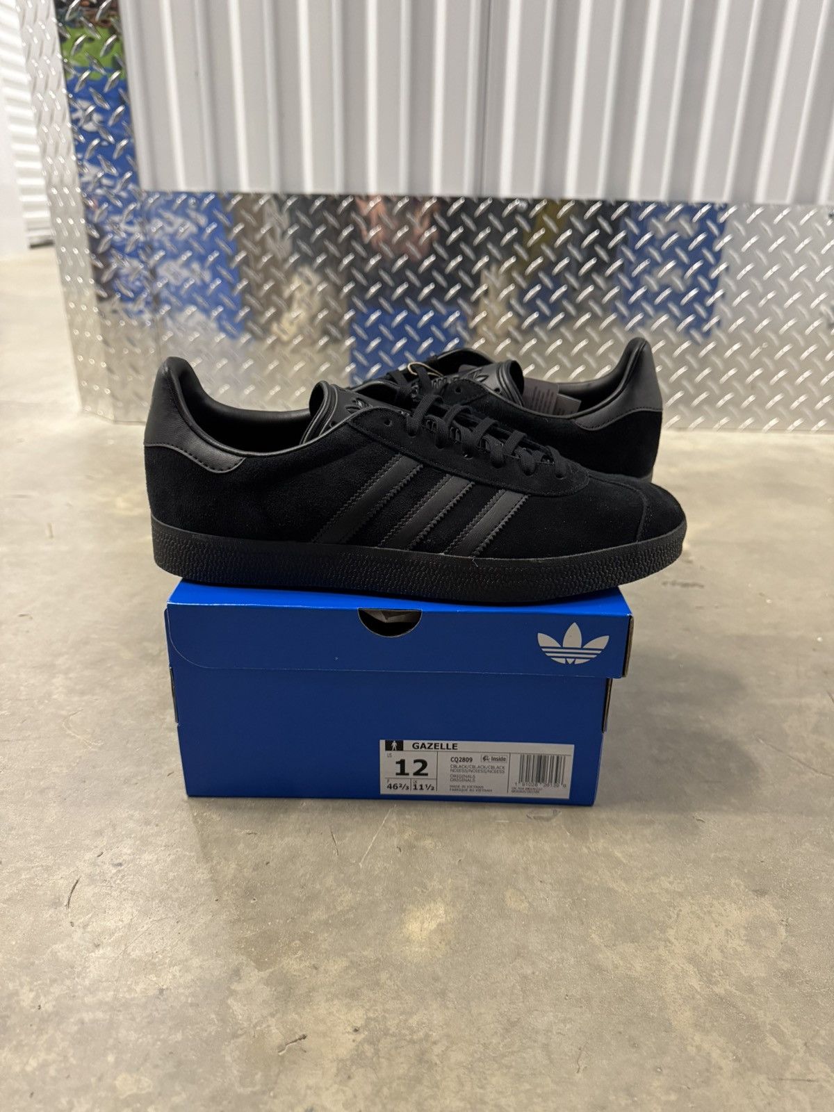 Adidas Adidas Gazelle Triple Black Size 12 Size US 12 / EU 45 - 1 Thumbnail