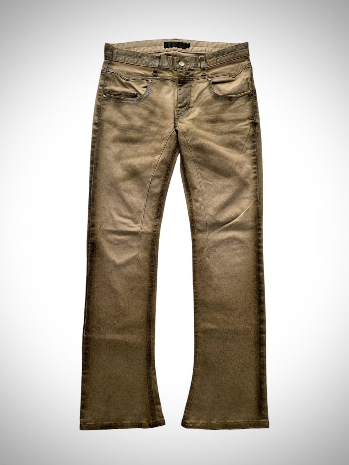 Japanese Brand Jackrose Half Waxed Slim Boot Cut Flared Pant Size US 32 / EU 48 - 1 Thumbnail
