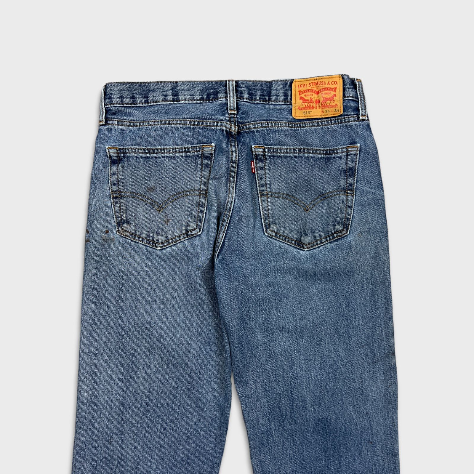 Levi's × Vintage Levi's 516 Jeans Mens 34x34 Slim Straight Light Wash Denim Size US 34 / EU 50 - 6 Thumbnail