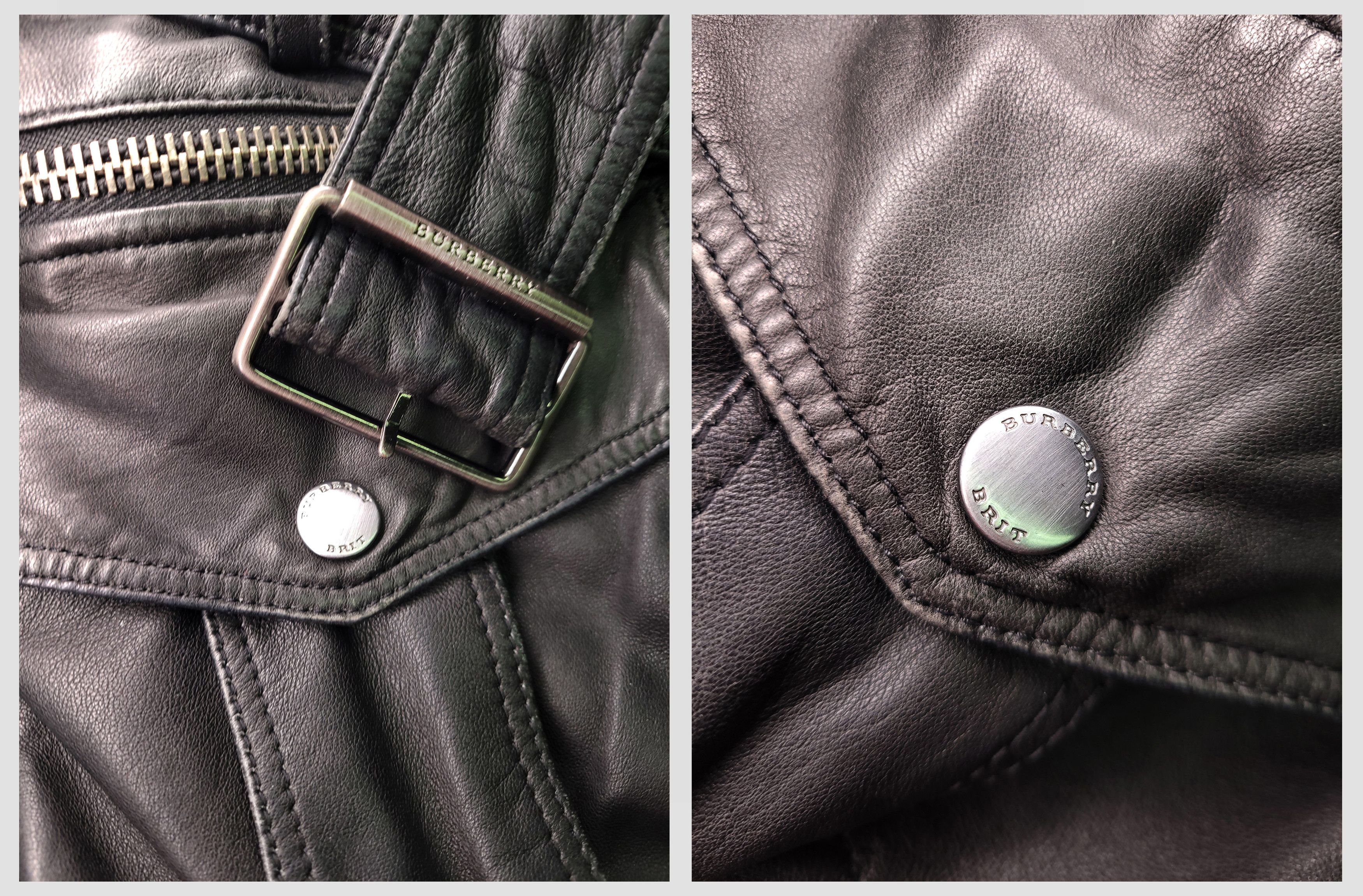 Burberry Burberry Brit _ Italy _ Biker_ Lambskin _ Field Jacket Size M / US 6-8 / IT 42-44 - 8 Thumbnail