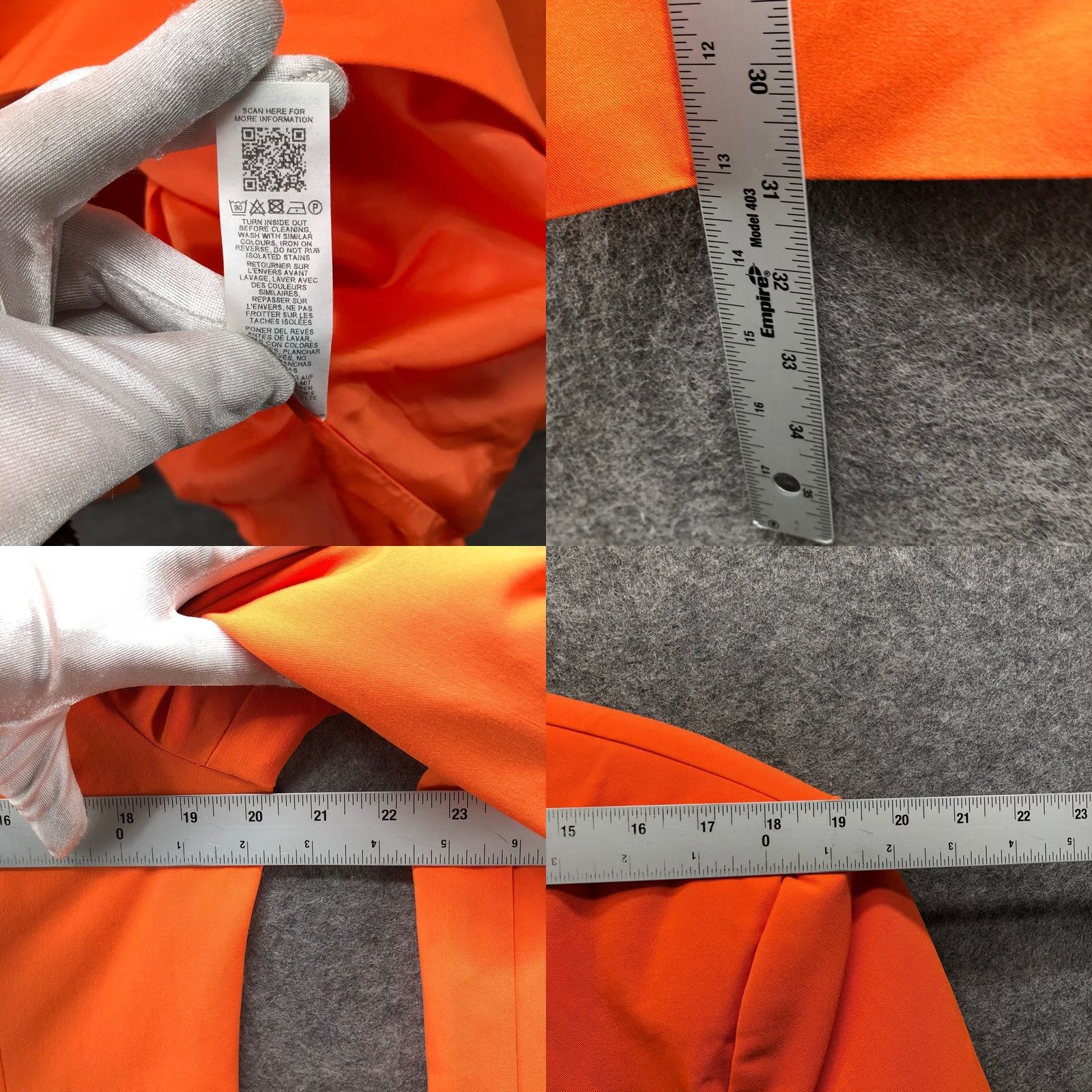 Asos VINTAGE Asos Collusion Oversized Blazer Womens 0 Orange Boyfriend Lightweight One Button Size XS / US 0-2 / IT 36-38 - 8 Thumbnail