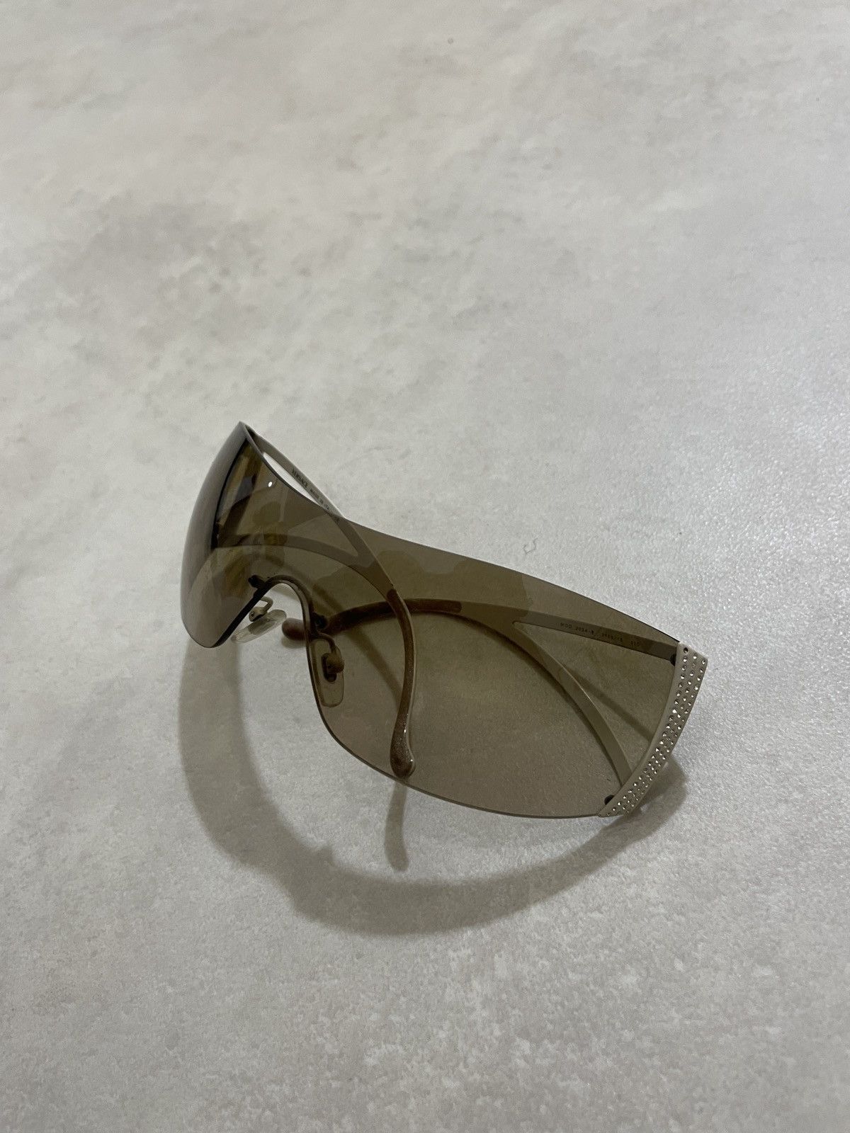 Versace Versace 2034-B crystal Embellished Shield sunglasses Size ONE SIZE - 2 Thumbnail