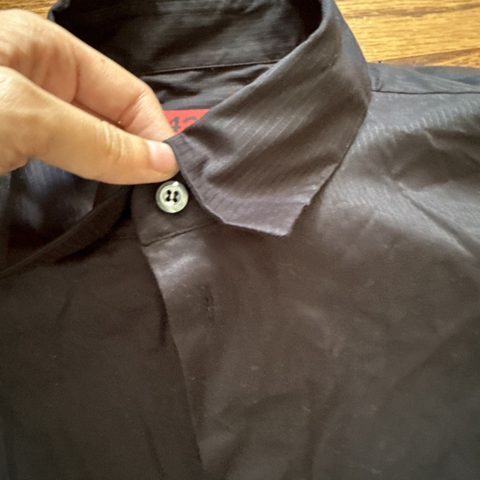 424 424 ON FAIRFAX Men’s Casual Black Long Sleeve Buttoned Shirt Size US XL / EU 56 / 4 - 8 Thumbnail
