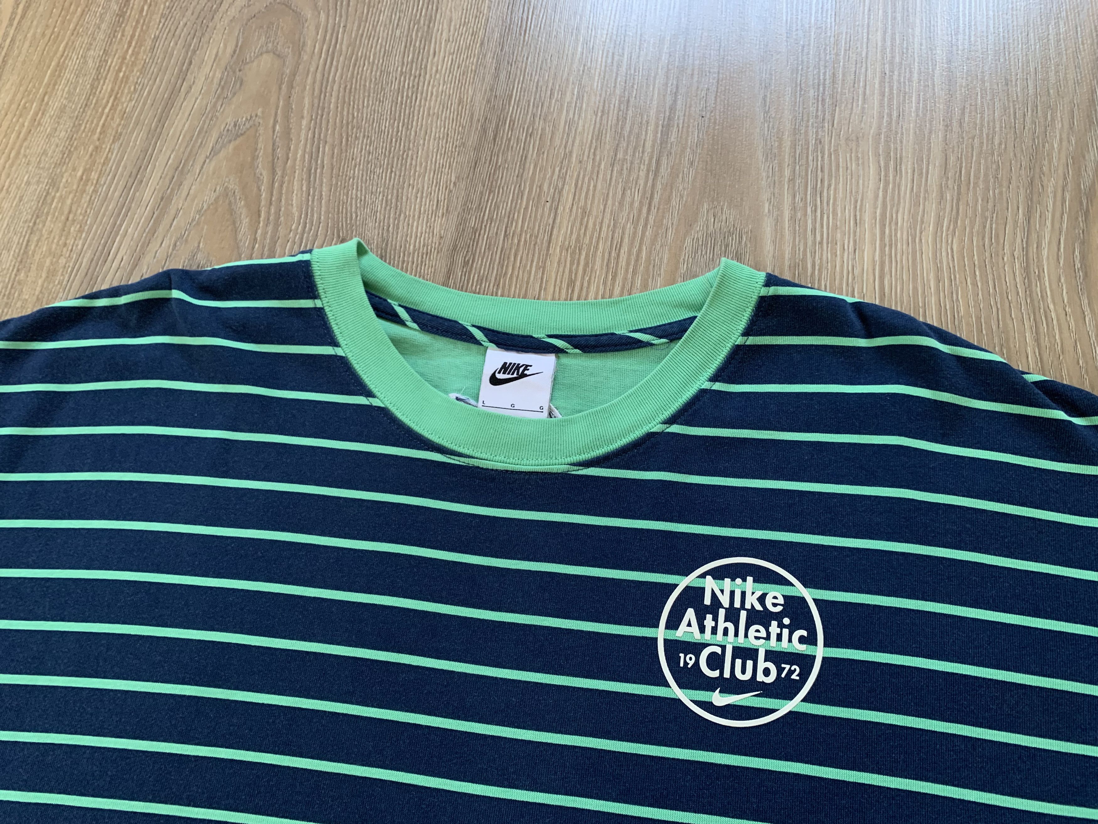 Nike × Vintage The Nike Tee Stripe Cotton T Shirt 2023 Size US L / EU 52-54 / 3 - 4 Thumbnail