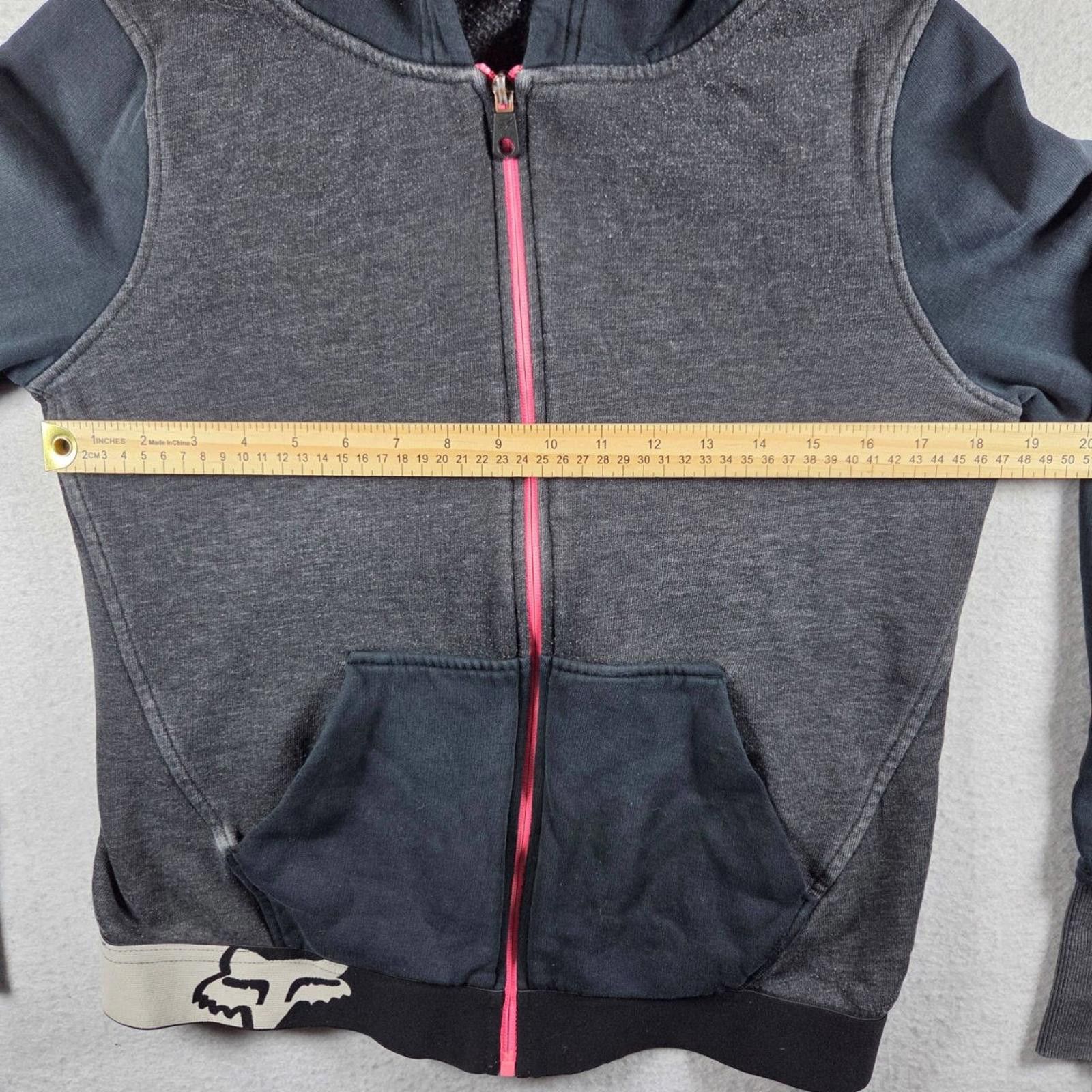 Fox Racing Fox Racing Womens Sm Grey Black Pink Motocross Hoodie Flaws Size S / US 4 / IT 40 - 5 Thumbnail
