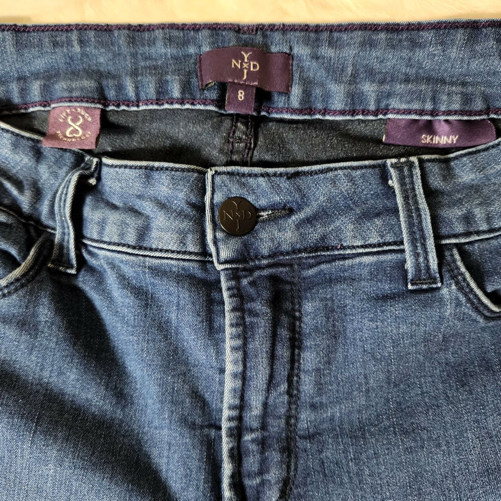 NYDJ VINTAGE NYDJ High Rise Skinny Straight Jeans-Size 8 Size 30" / US 8 / IT 44 - 7 Thumbnail