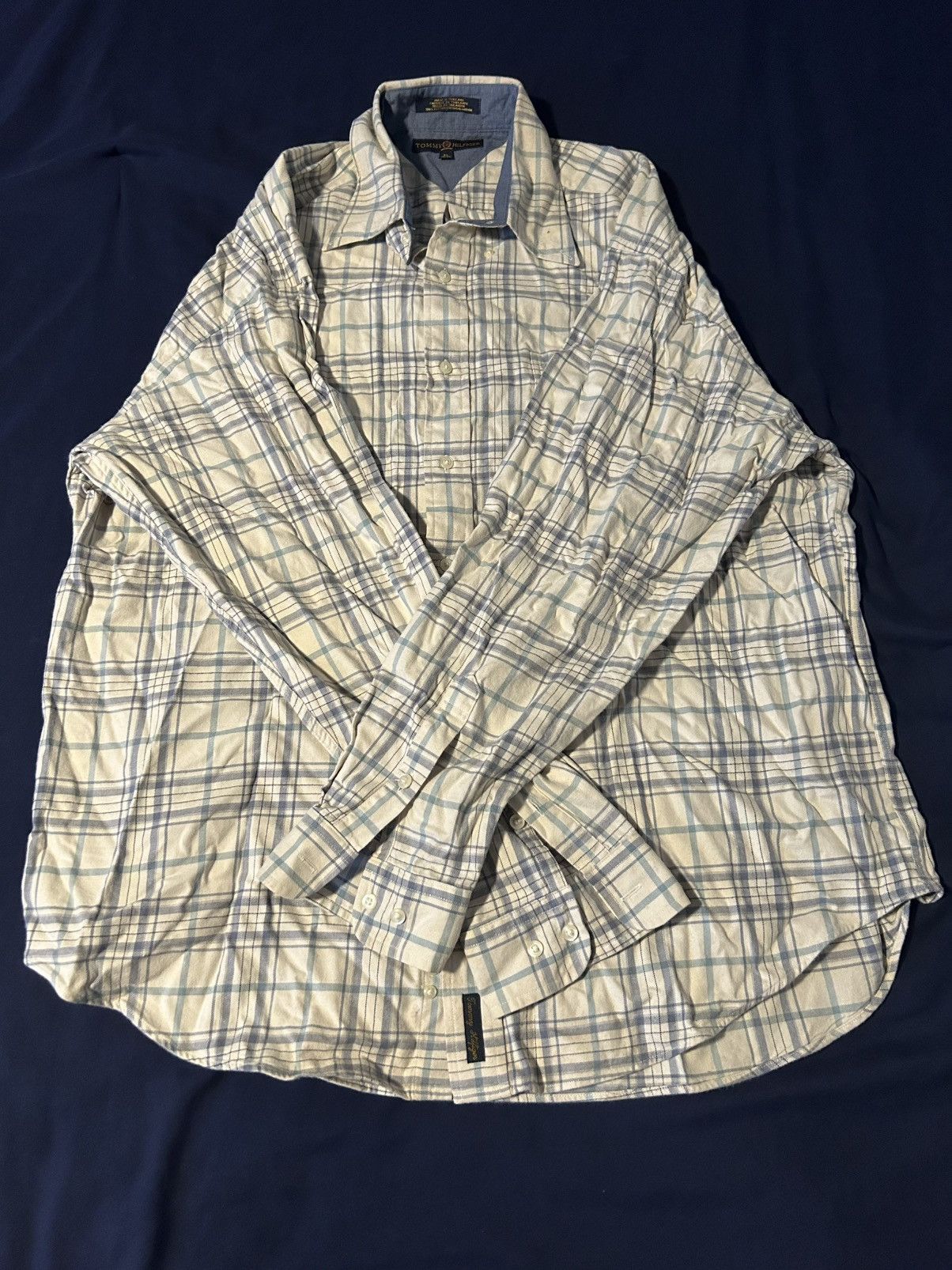 Tommy Hilfiger Vintage 90s Tommy Hilfiger Crest Flannel Size US XL / EU 56 / 4 - 5 Thumbnail