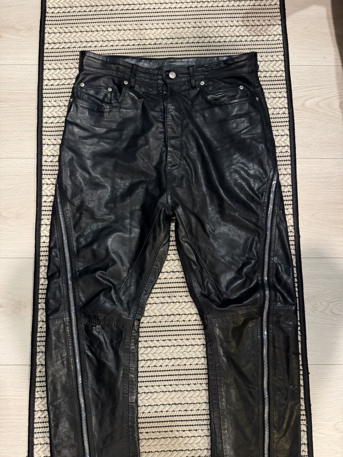 Rick Owens Rick Owens Leather Bolan Banana Size US 30 / EU 46 - 3 Thumbnail