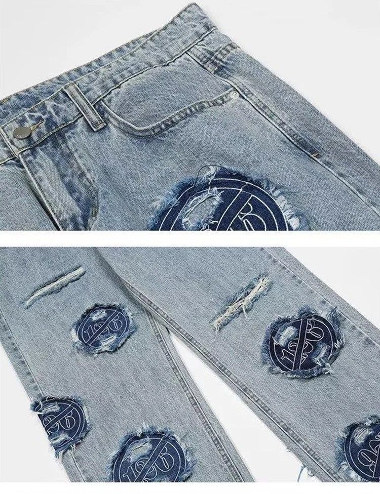Vintage Vintage Patch Straight Jeans Size US 32 / EU 48 - 9 Thumbnail
