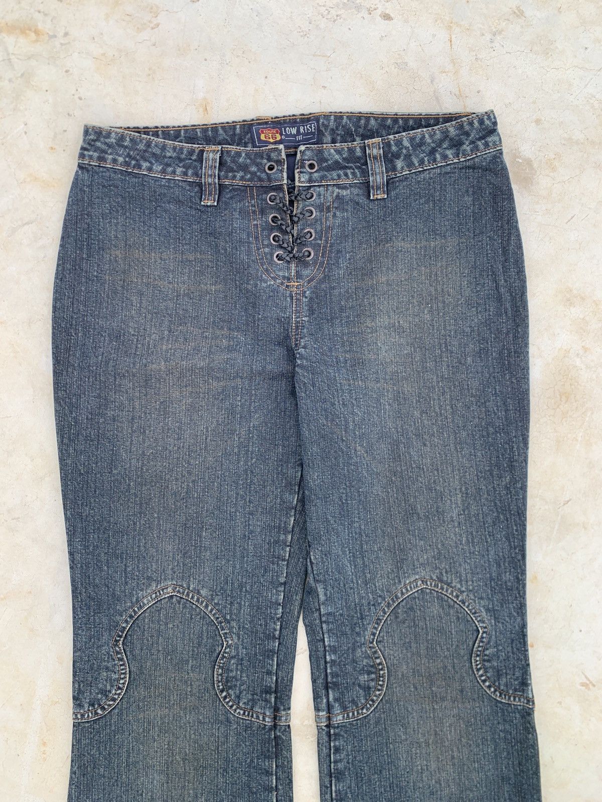 If Six Was Nine Y2K Route 66 Lace Up Low Rise - Tornado Mart Style Pants Size 30" / US 8 / IT 44 - 2 Thumbnail