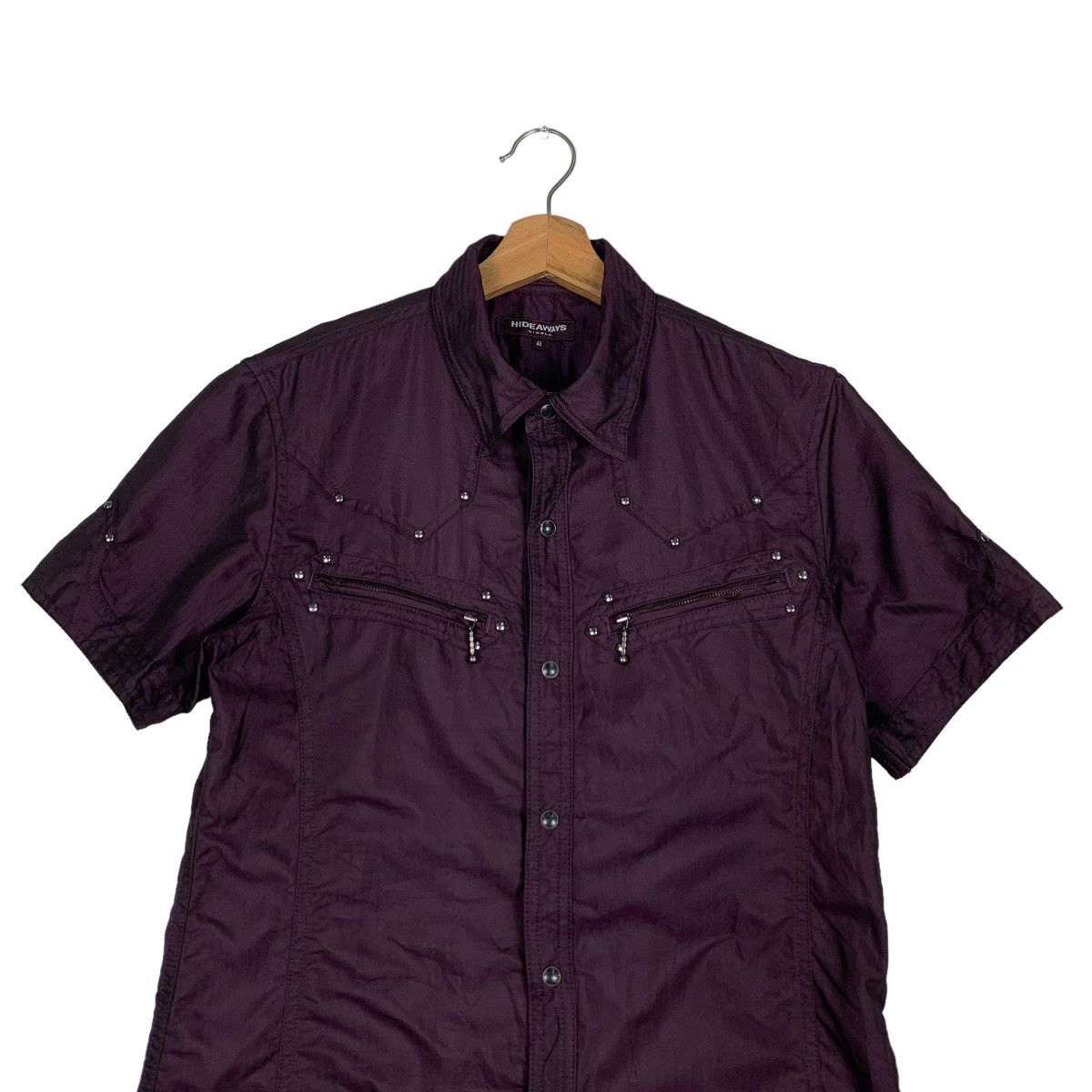HIDEAWAYS HIDEAWAYS NICOLE Short Sleeve Snap Button Shirt #0891-C40 Size US S / EU 44-46 / 1 - 2 Thumbnail