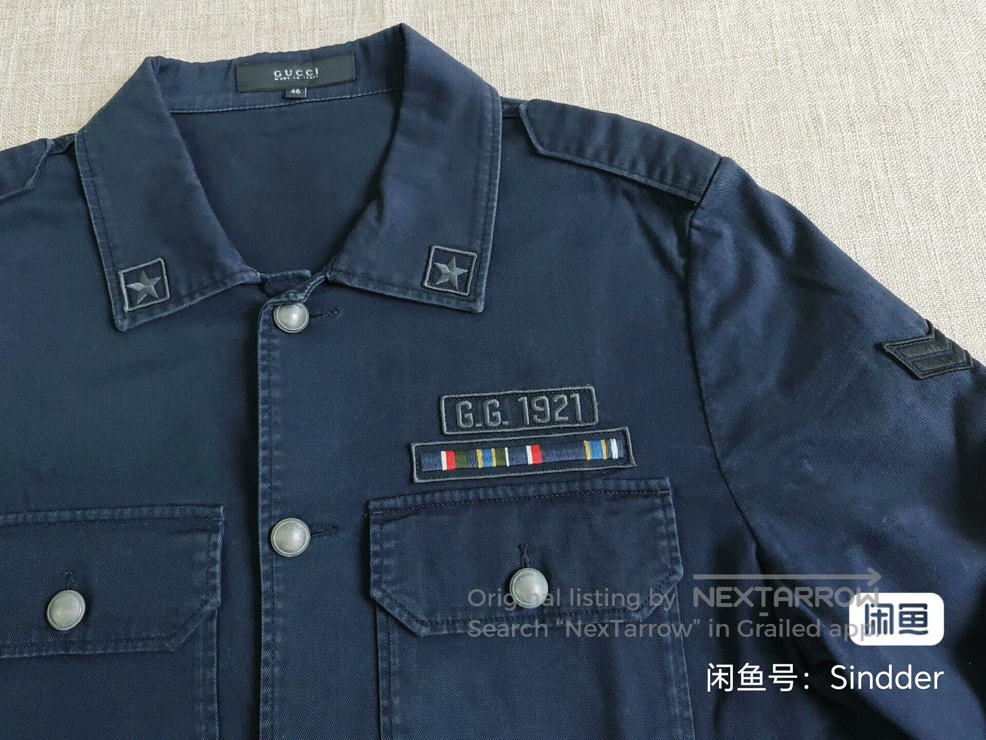 Gucci Gucci Men's Washed Shirt Jacket. Size US S / EU 44-46 / 1 - 7 Thumbnail