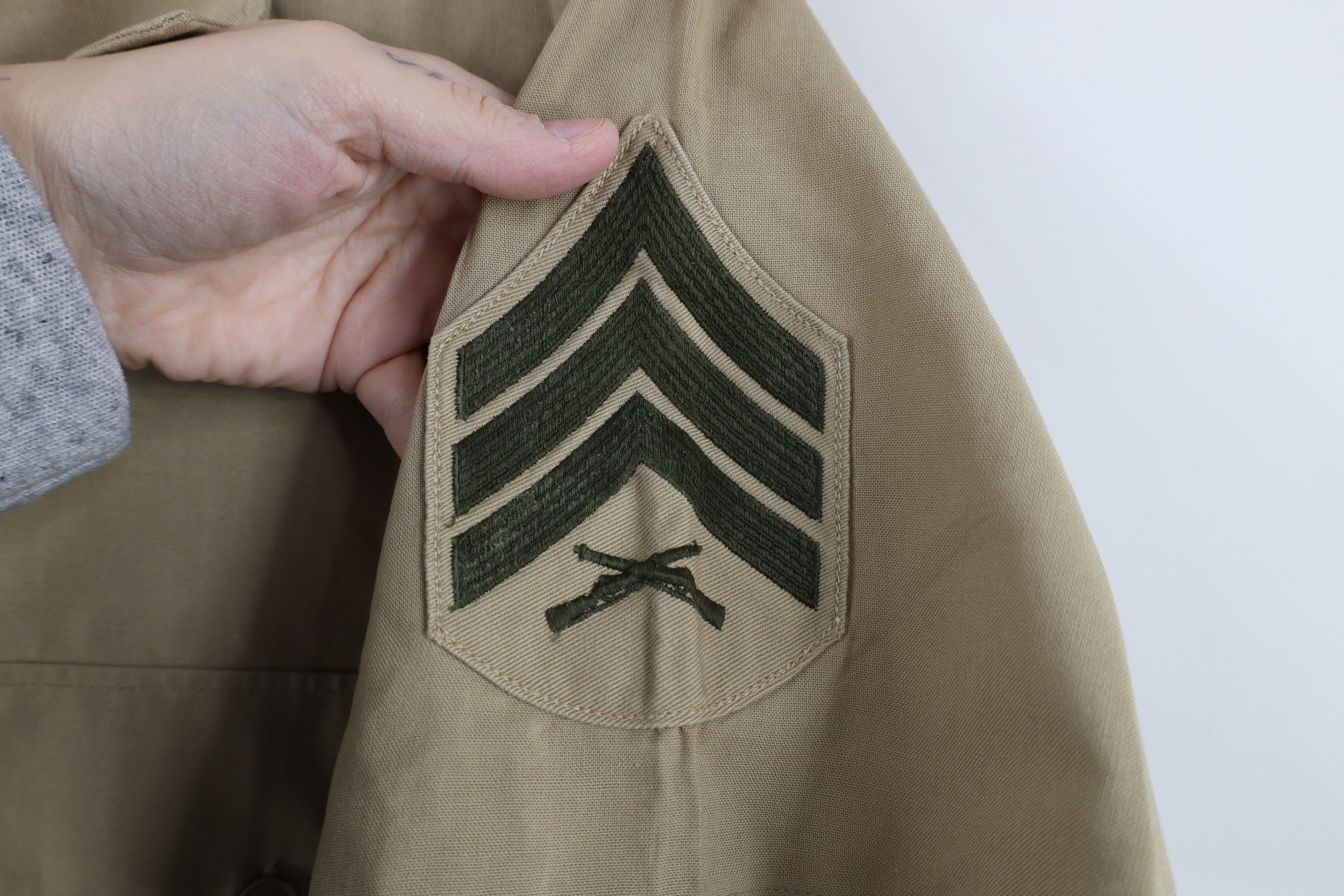 Vintage Vintage 60s 70s Vietnam War Military Field Button Shirt Size US L / EU 52-54 / 3 - 4 Thumbnail