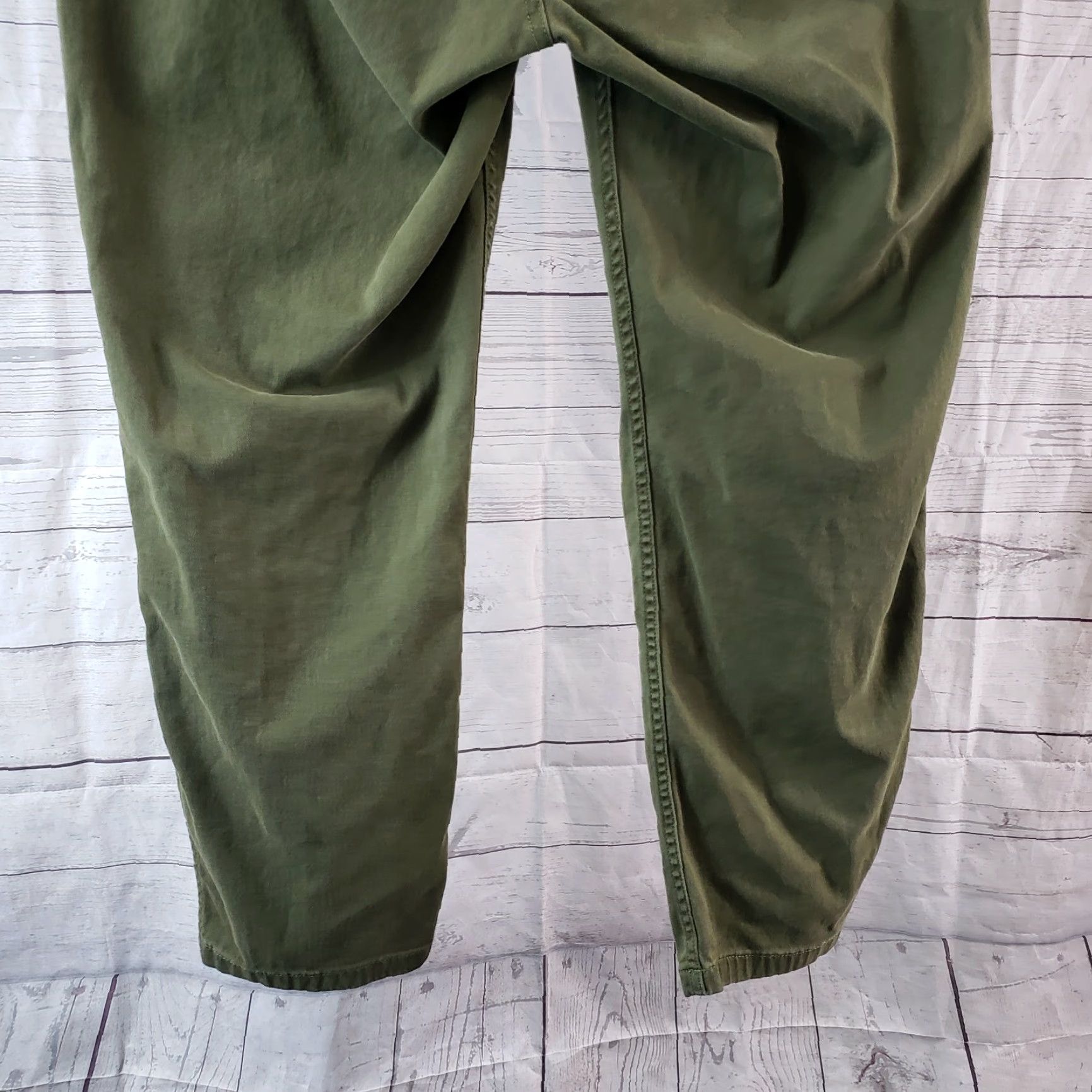 J.Crew J.CREW Womens Vintage Straight Pants Sz 33 Green High Rise Cotton Blend Dress Casual Cropped Mens Womens Size 24" / US 00 / IT 34 - 5 Thumbnail