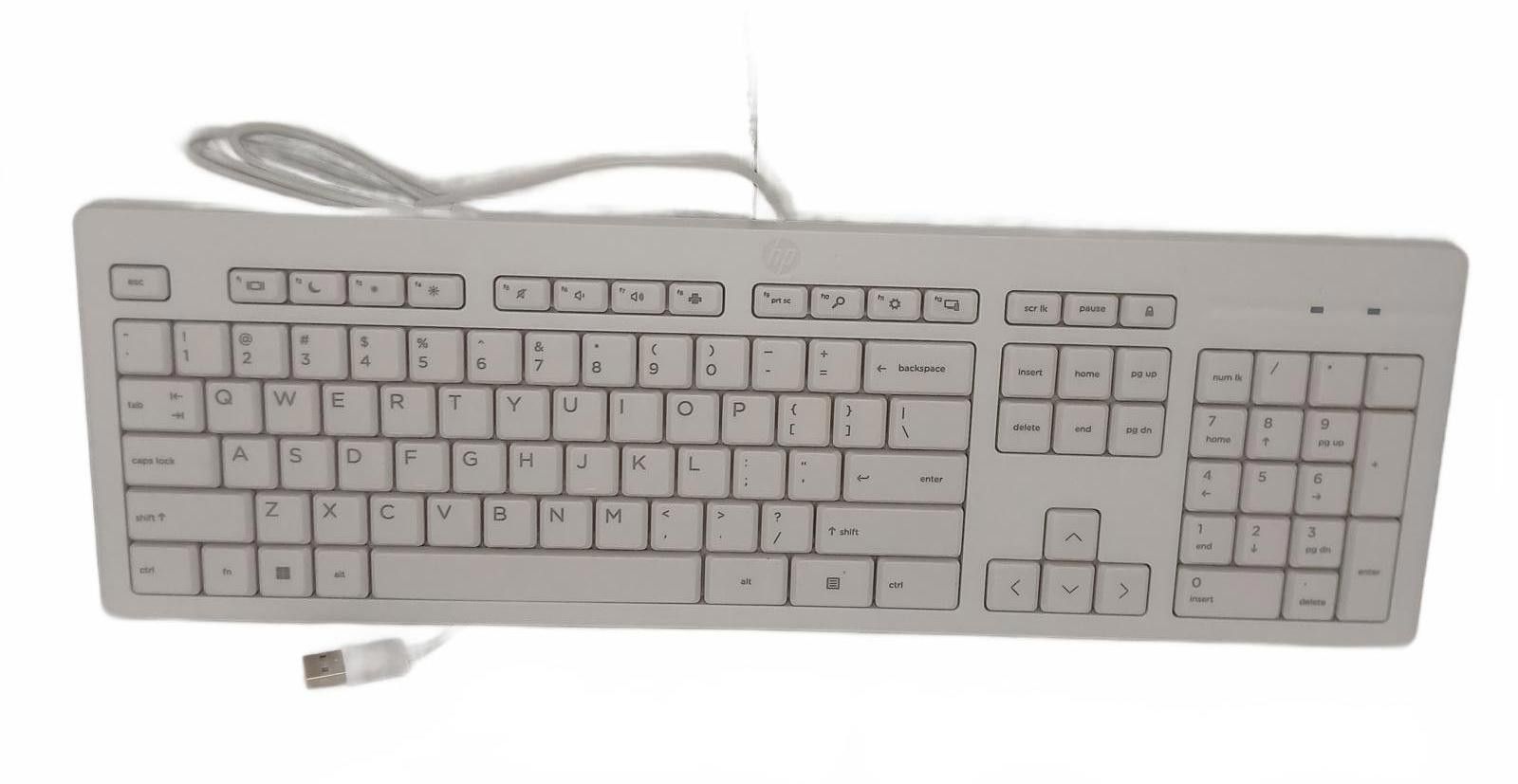 Designer HP 125 Wired USB Keyboard White Size ONE SIZE - 1 Thumbnail