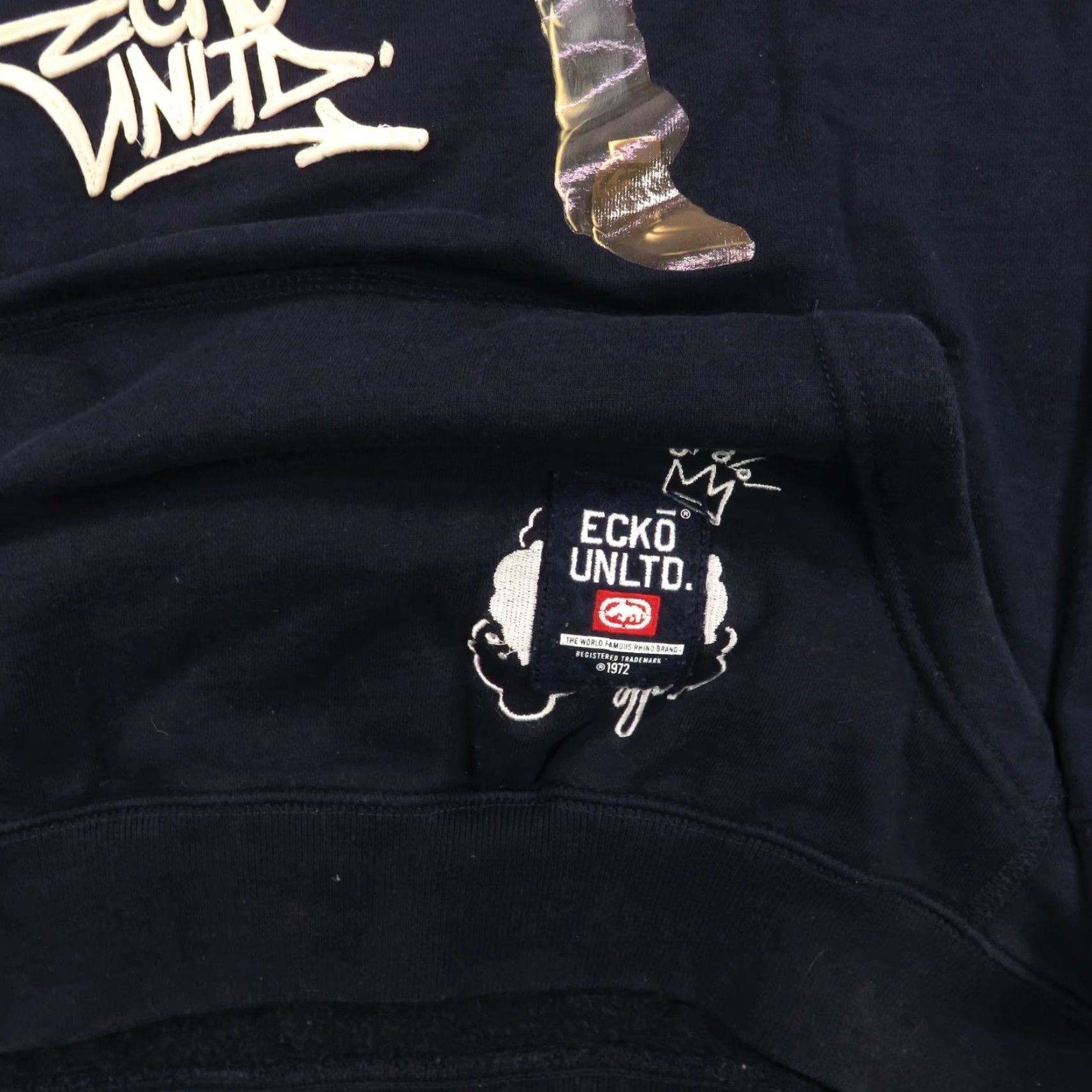 Ecko Unltd. VINTAGE ECKO UNLTD Hoodie Mens XL Blue Logo Graffiti Grunge 90s Skater Pockets Zipper Hoodie Size US XL / EU 56 / 4 - 2 Thumbnail