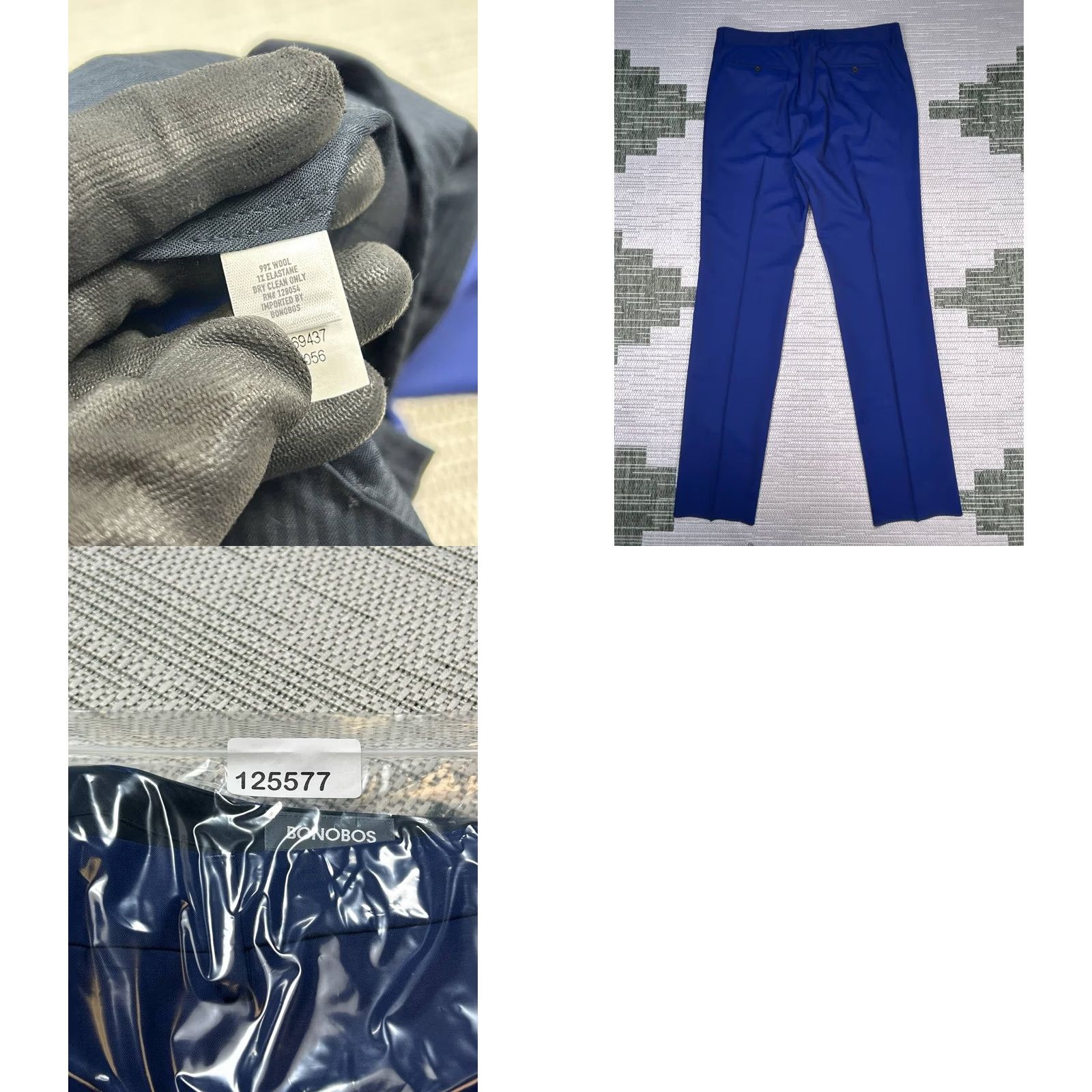 Bonobos Bonobos Dress Pants Mens 38 Blue Wool Flat Front Regular Size Type Pants Slacks Dressy 37 Inseam Straight Mens Size US 38 / EU 54 - 8 Thumbnail