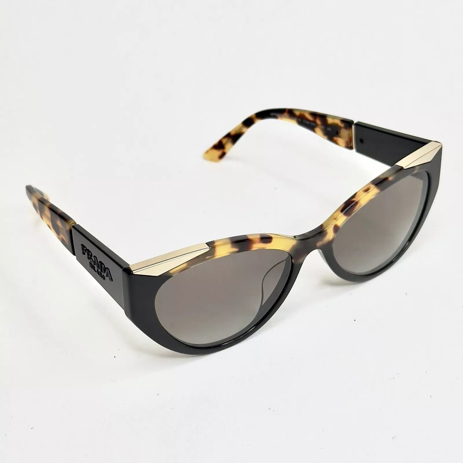 Prada PRADA SYMBOLE Black Havana Gold Triangle PR03WSF 03W 03WS Size ONE SIZE - 10 Thumbnail