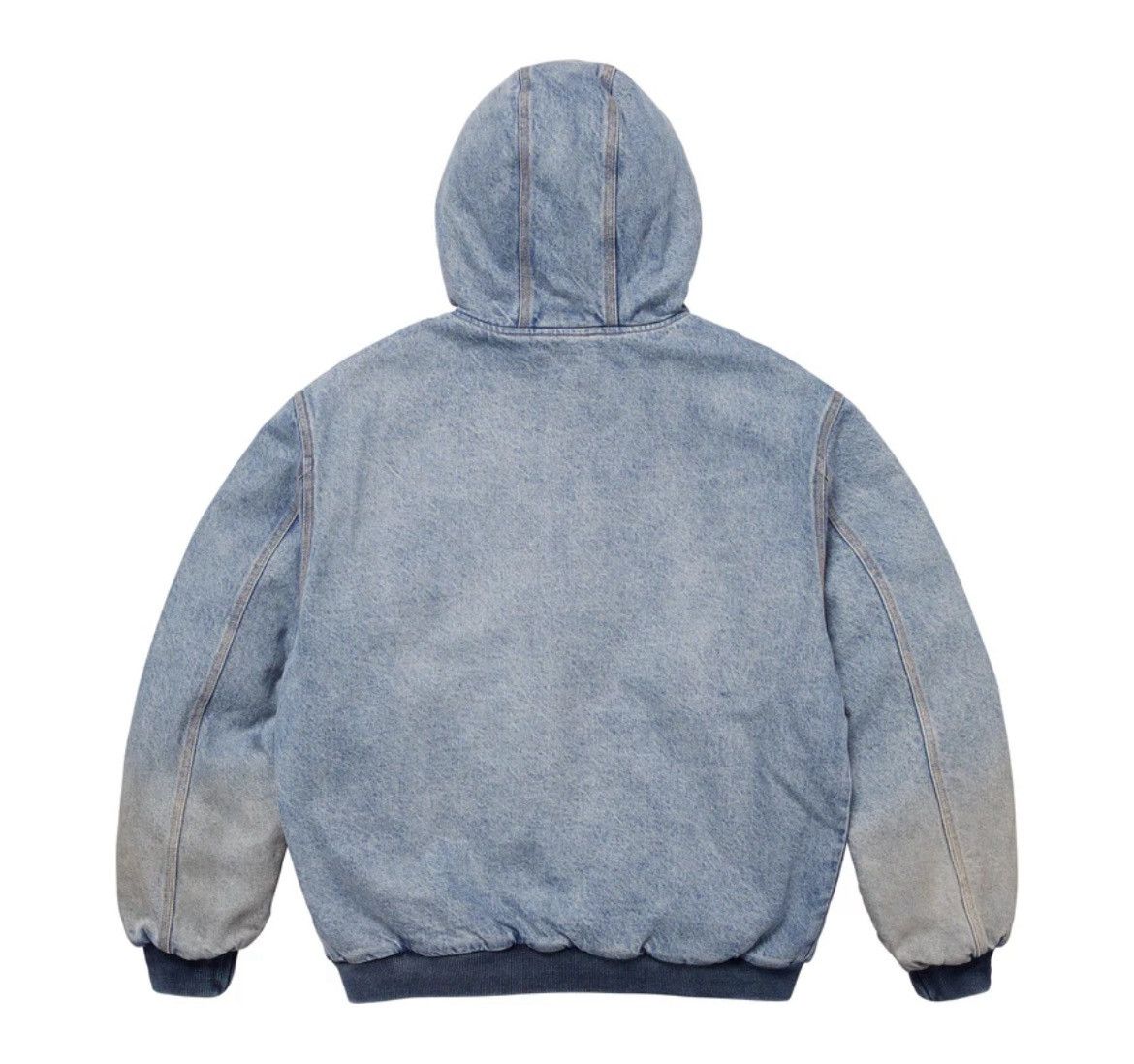 Supreme Reflective Arc Logo Hooded Work Jacket Denim FW25