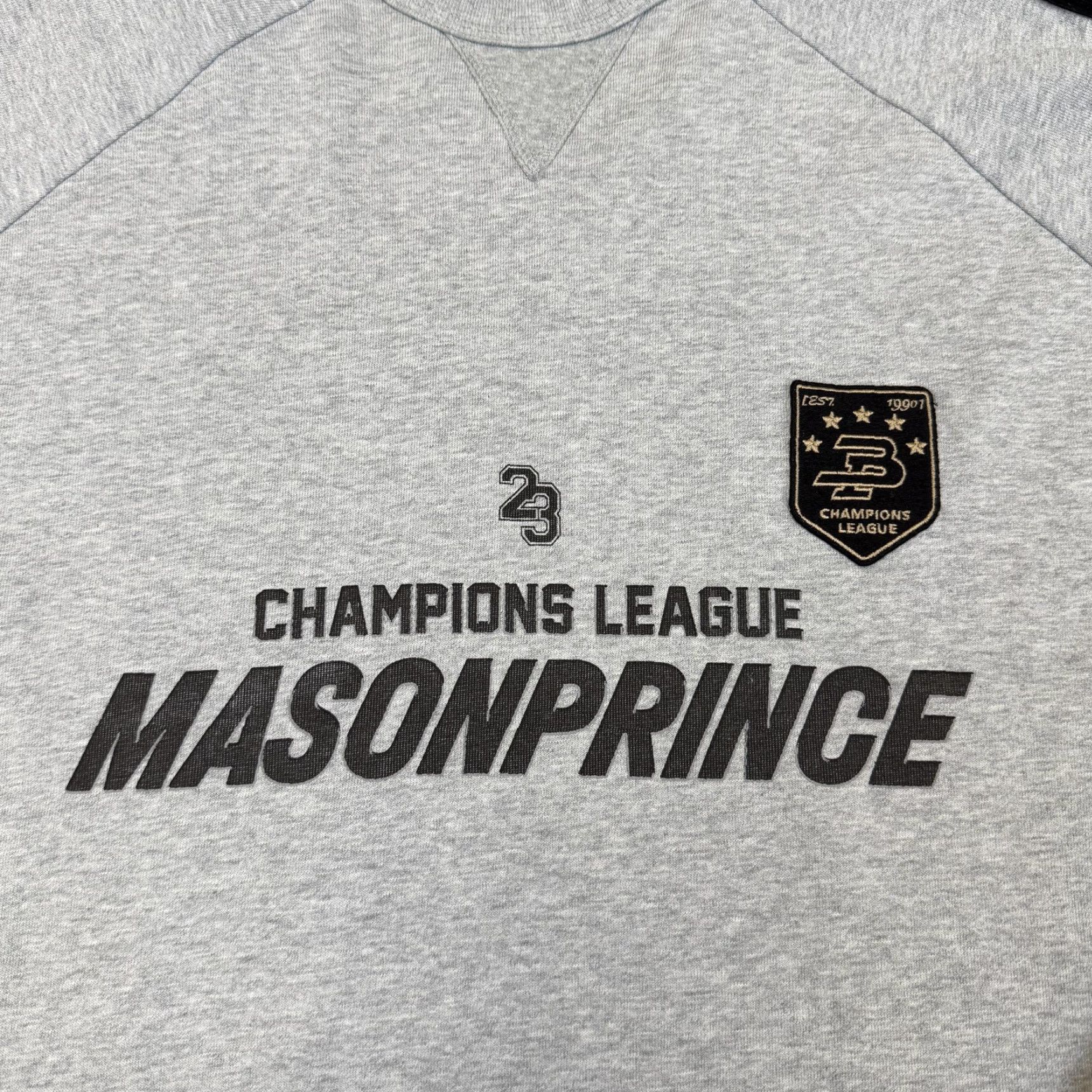 Champion Masonprince Sweatshirt Mens 5XL Gray Champions League Patch Soccer Crewneck Size US XXL / EU 58 / 5 - 3 Thumbnail