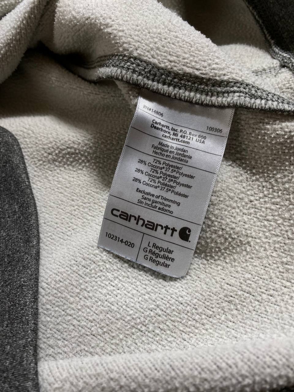 Carhartt × Vintage Crazy Rare Vintage Carhartt Gray Hooded Jacket Size Large Size US L / EU 52-54 / 3 - 7 Thumbnail