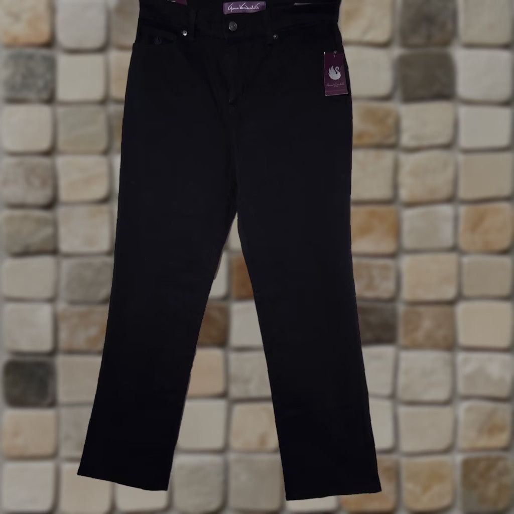 Gloria Vanderbilt VINTAGE Gloria Vanderbilt Amanda Jeans Short 8 Black Stretch Tapered Leg Womens Size 30" / US 8 / IT 44 - 1 Thumbnail