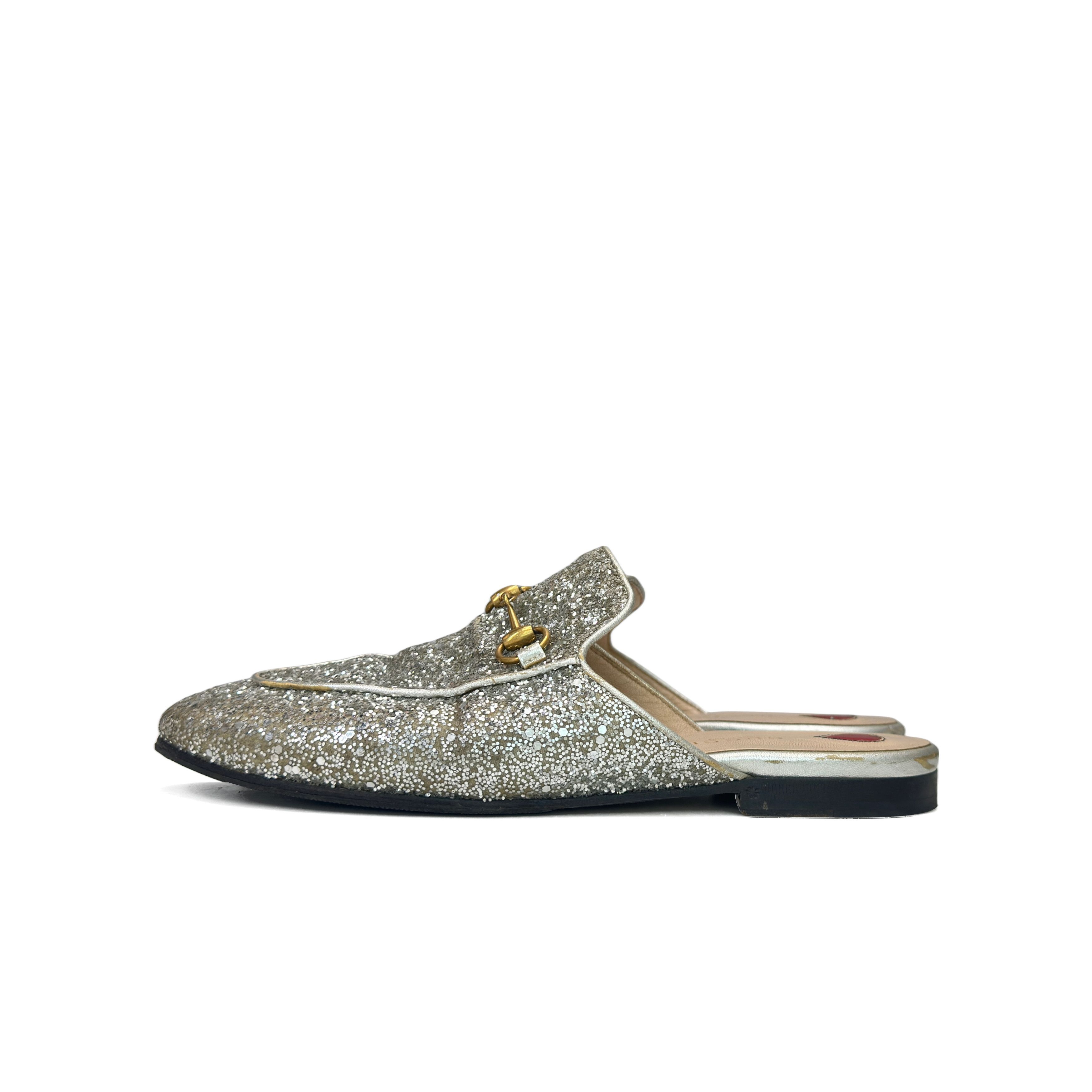 Gucci Gucci Glitter Princetown Horsebit Mules Size 38 Size US 8 / IT 38 - 1 Thumbnail