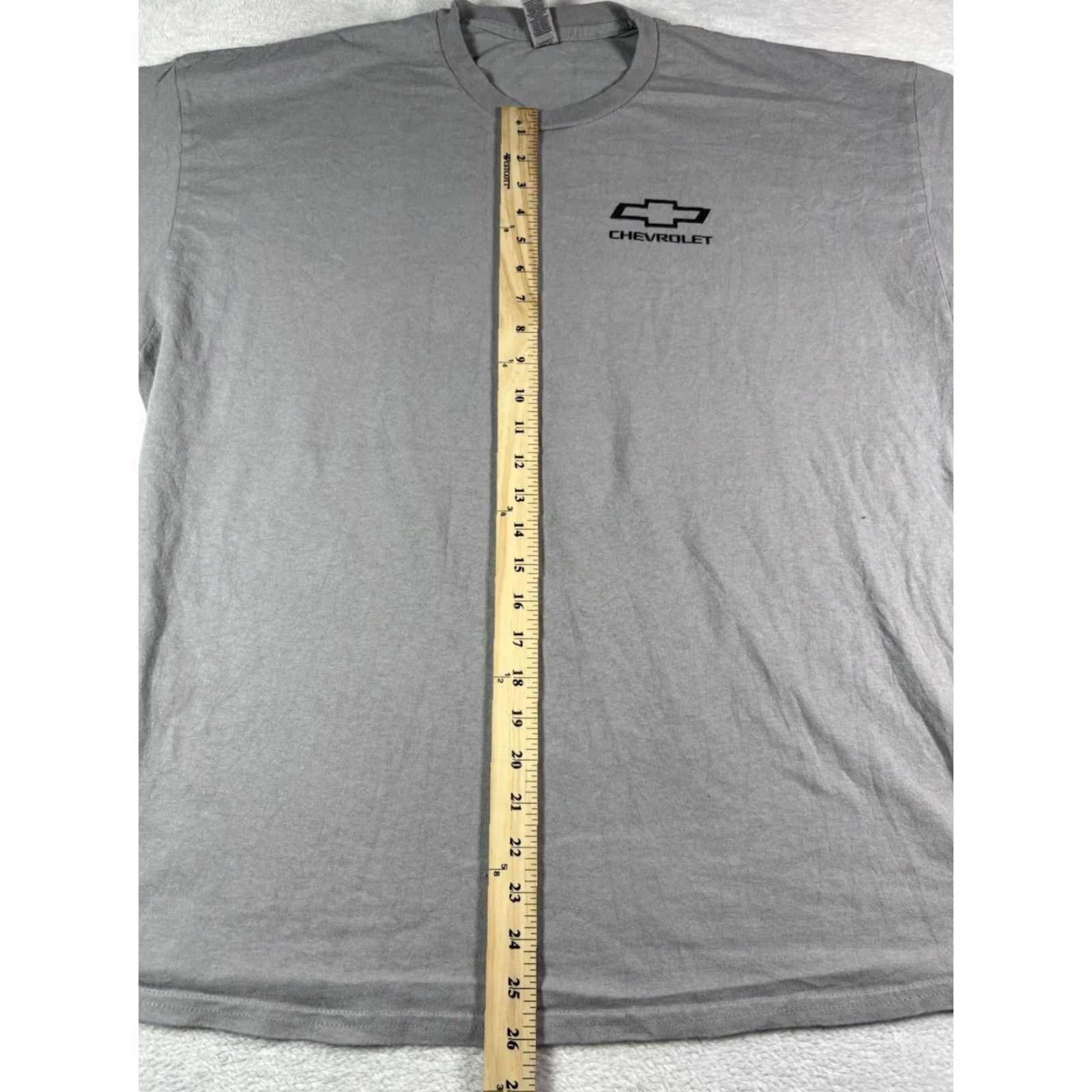 Gildan Gildan Men's T-Shirt Chevy American Strong 2XL Gray Cotton Graphic Tee Cars 90s? Size US XXL / EU 58 / 5 - 3 Thumbnail