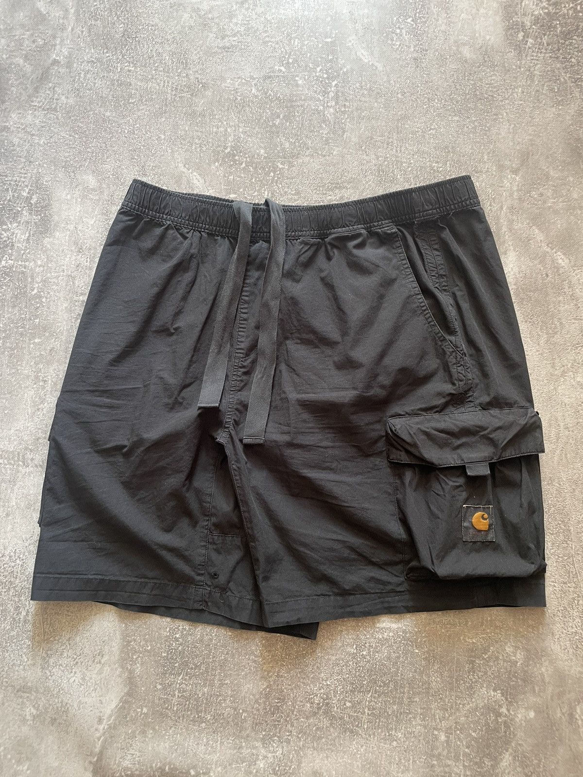 Carhartt × Carhartt Wip × Vintage Vintage Carhartt Black Logo Berm Cargo Shorts Size US 32 / EU 48 - 4 Thumbnail