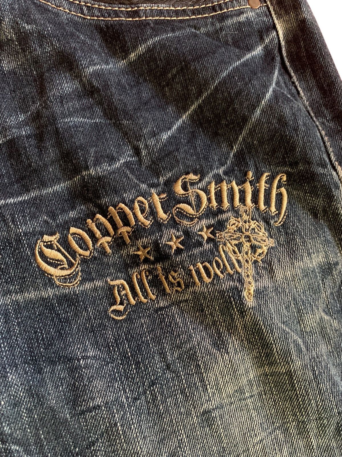 If Six Was Nine Copper Smith Embroidered Wings Faded Clawmark Vintage Size US 37 - 7 Thumbnail