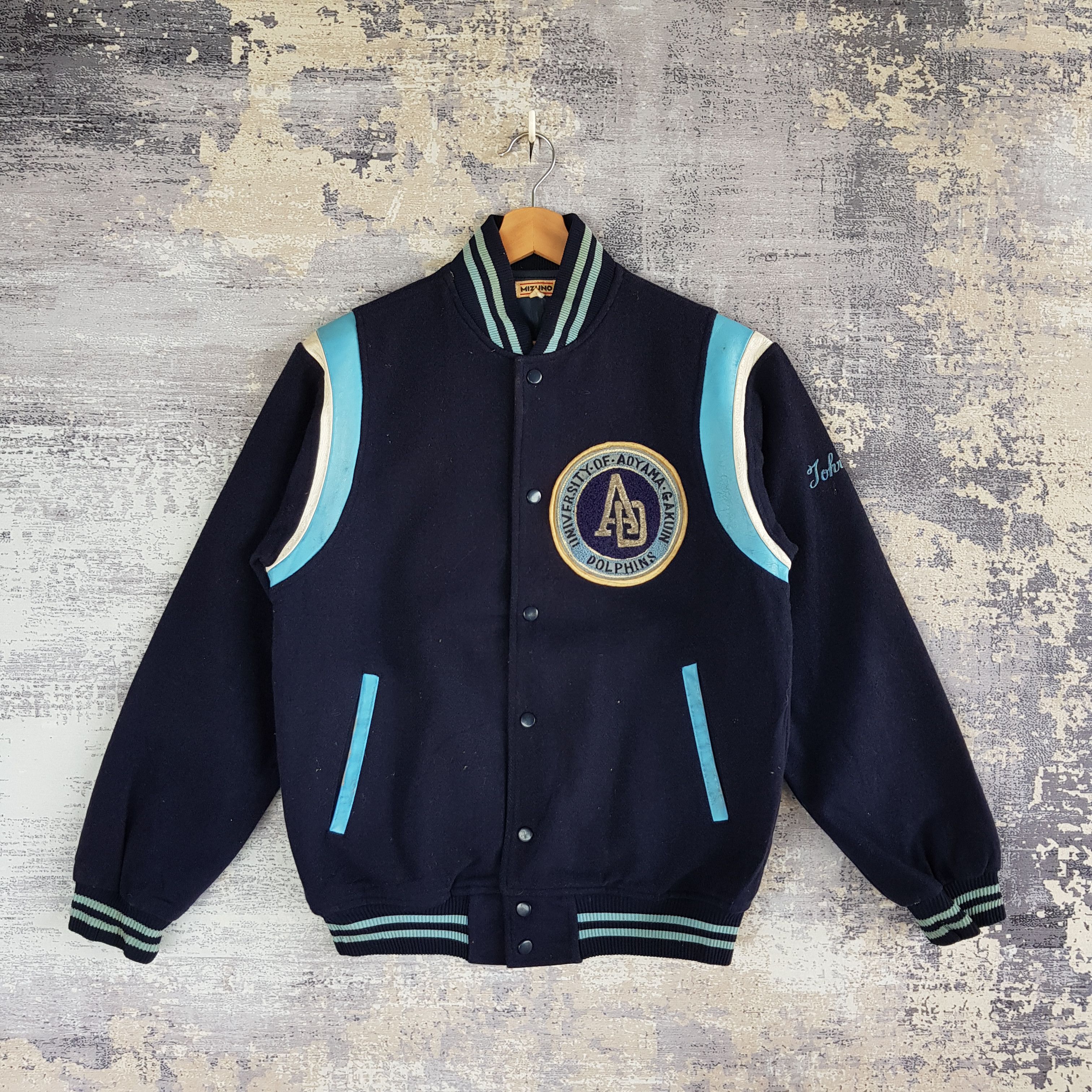 Vintage Vintage Mizuno Wool Varsity Jacket University Aoyama Jacket Size US S / EU 44-46 / 1 - 1 Thumbnail