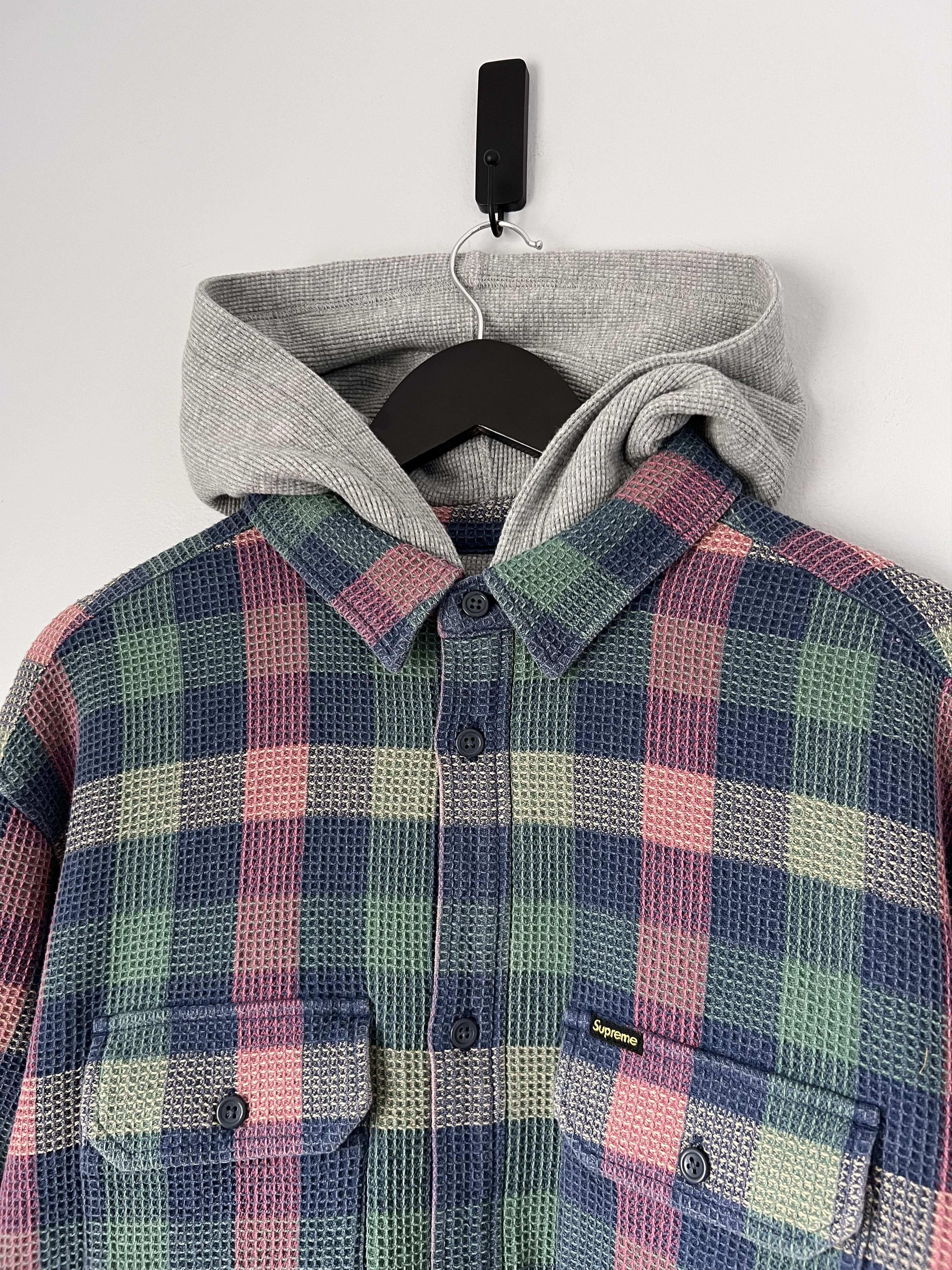 Supreme Supreme Waffle Plaid Hooded Shirt in Mulitcolor Size US L / EU 52-54 / 3 - 2 Thumbnail