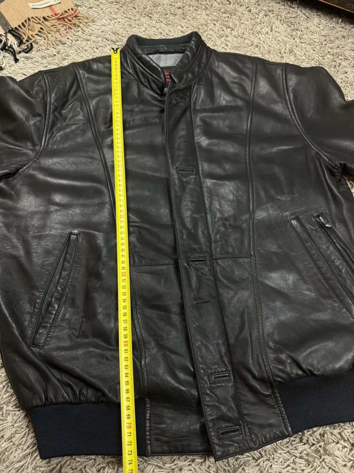 Vintage Vintage leather jacket bomber 90s original casual item Size US XL / EU 56 / 4 - 6 Thumbnail