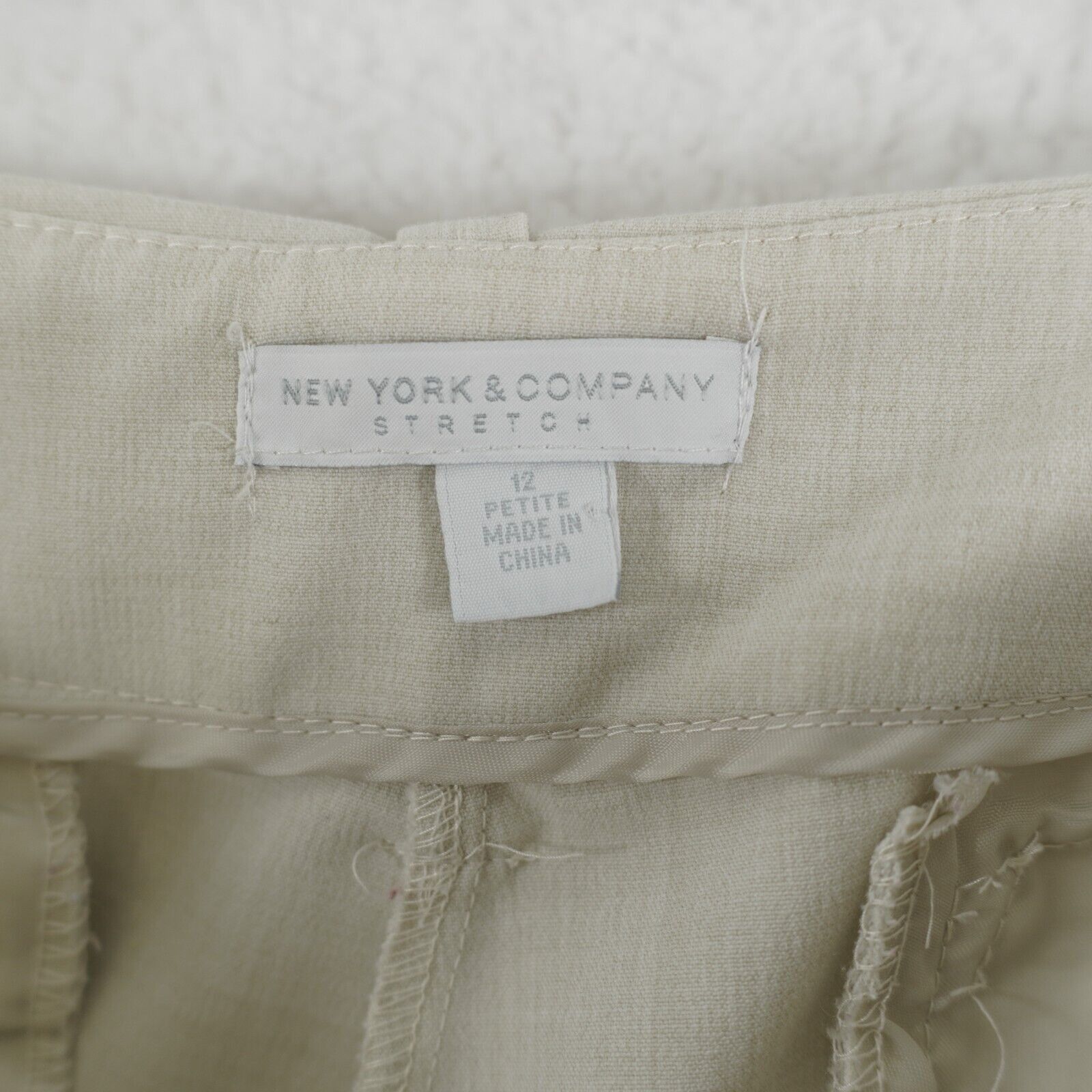 Other New York & Company Stretch Cream Mid Rise Size 12 Polyester Size 34" / US 12 / IT 48 - 6 Thumbnail