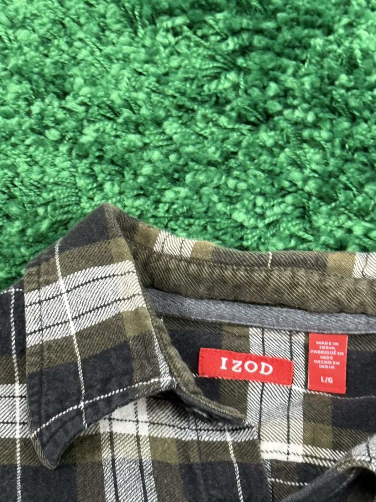 Izod IZOD Plaid Flannel Pocket Over Shirt Sz. Large Size US L / EU 52-54 / 3 - 4 Thumbnail