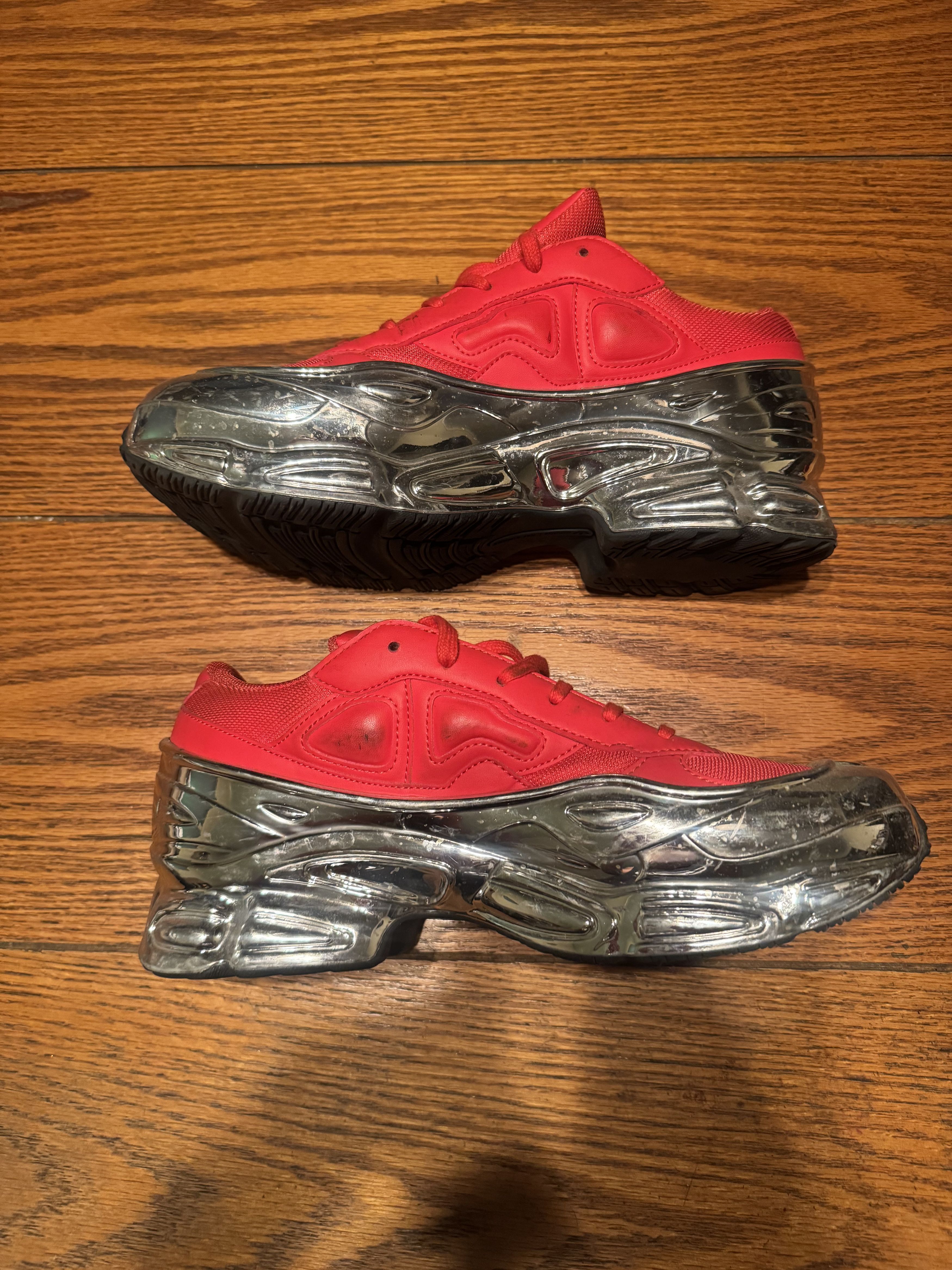 RAF SIMONS METALLIC CHROME SILVER RED OZWEEGO
