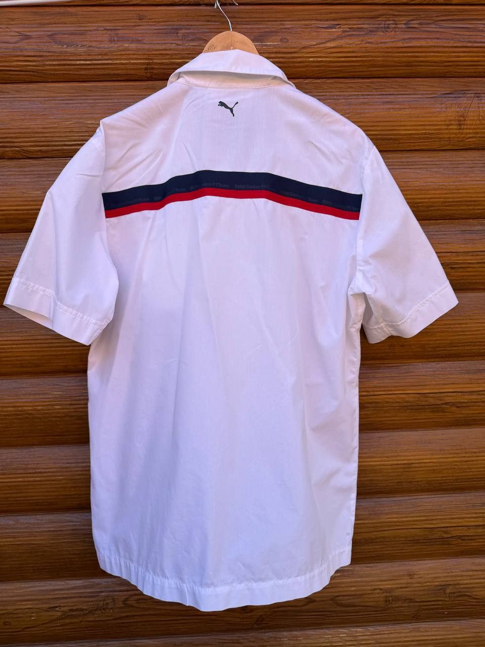 BMW × Puma BMW Sauber F1 Team Puma White Short Sleeve Shirt Cotton L Size US L / EU 52-54 / 3 - 3 Thumbnail