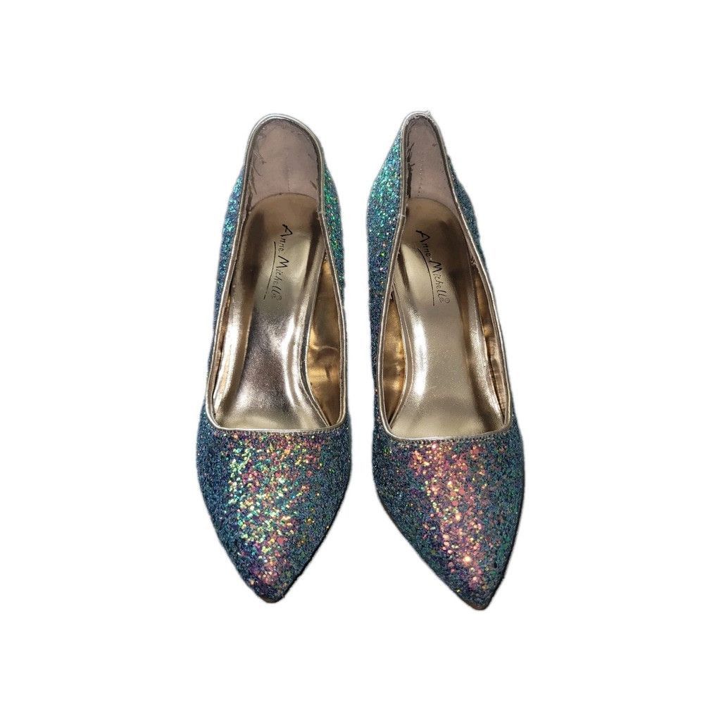 Other Anne Michelle Hibiscus Heels Womens 7.5 Pastel Rainbow Size US 7.5 / IT 37.5 - 3 Thumbnail