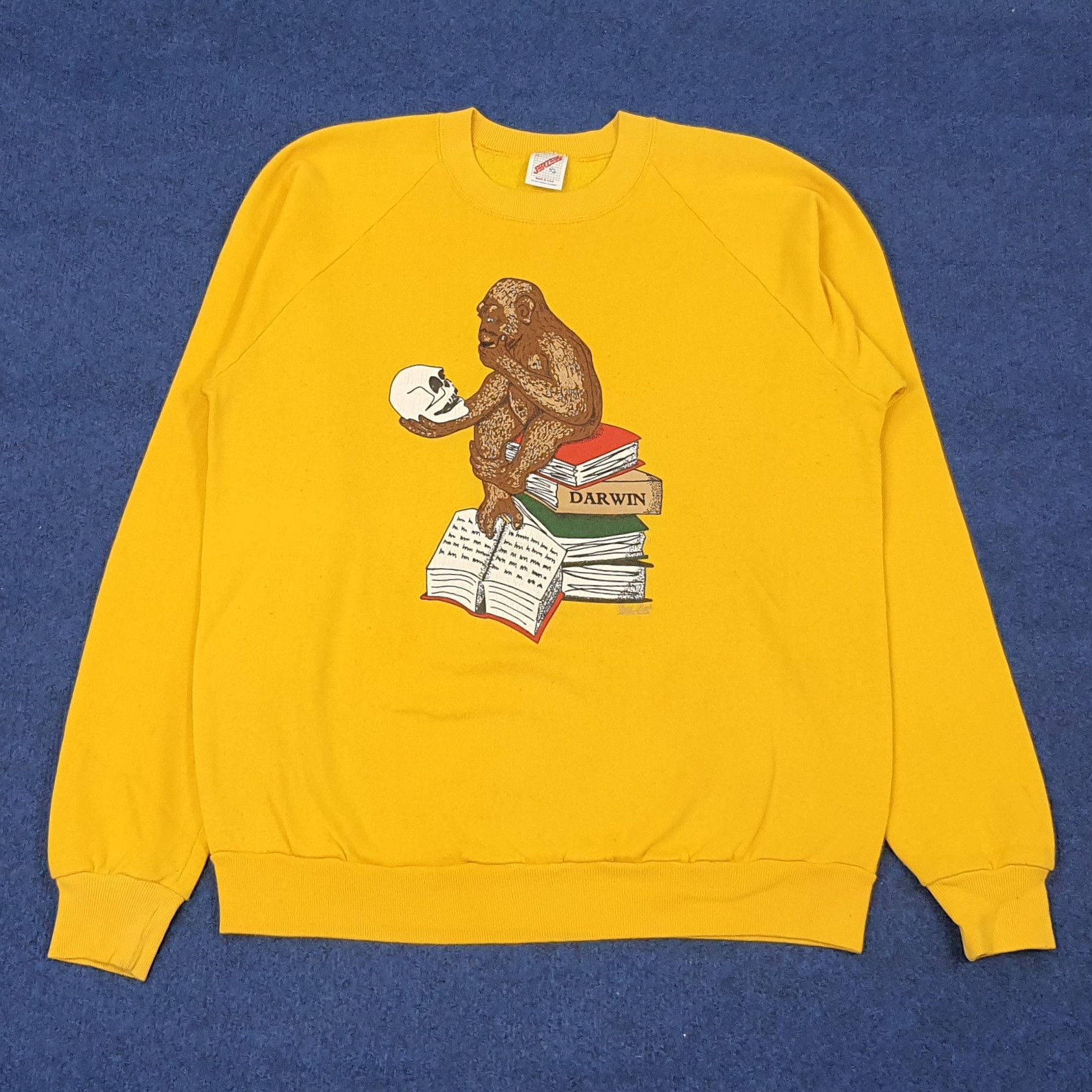 Other Vintage Darwin's Theory of Evolution Sweatshirt C241N20 Size US M / EU 48-50 / 2 - 1 Thumbnail