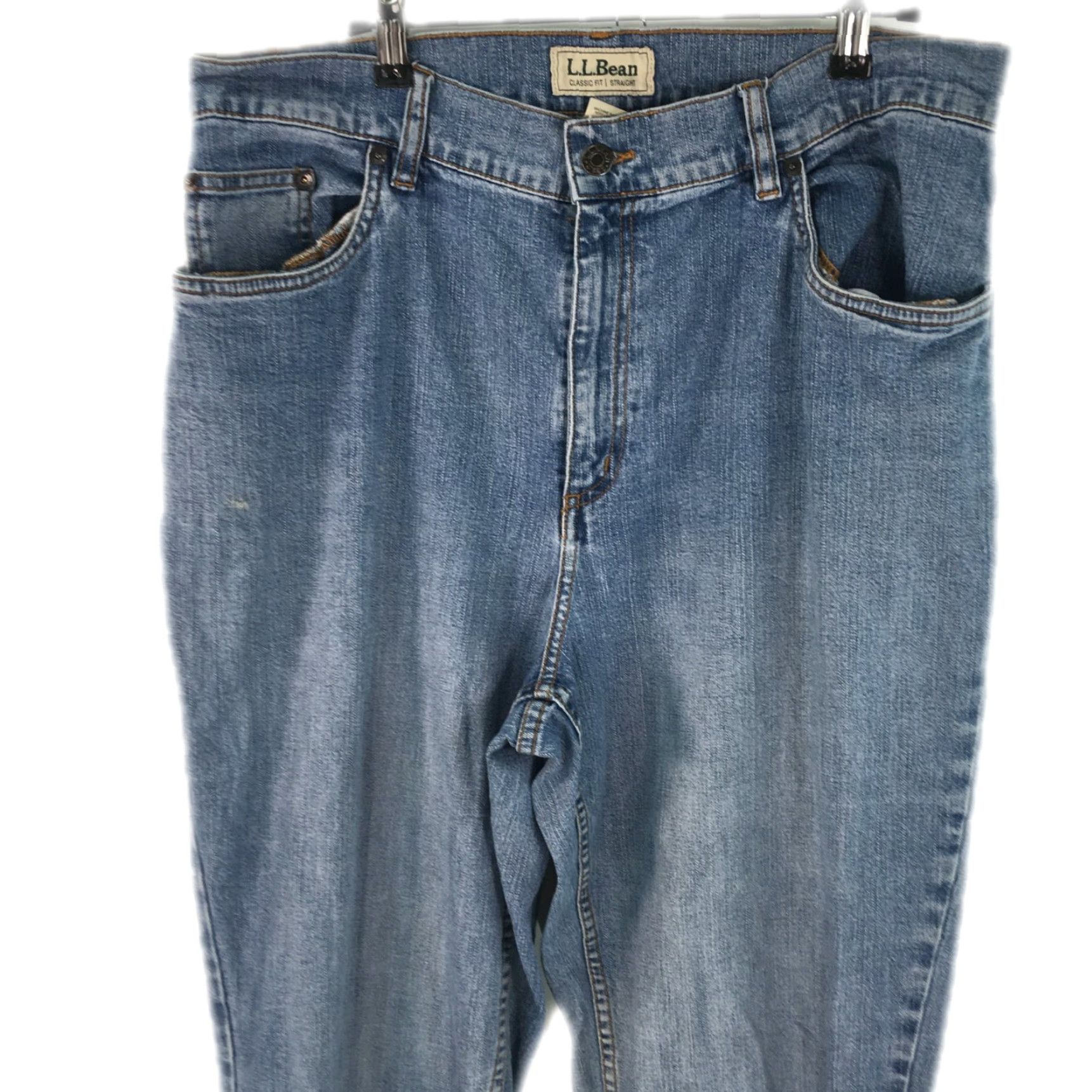 Vintage LL Bean Jeans Womens 16 Tall 36X34 Classic Fit Straight Blue Casual Size 38" / US 16 / IT 52 - 3 Thumbnail