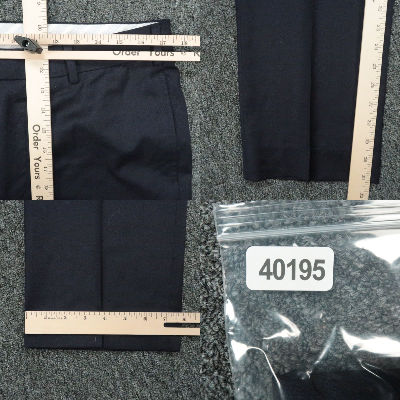 Brooks Brothers Brooks Brothers Mens 35x32 Blue BrooksFlex Wool Dress Pants Flat Front Size US 35 - 8 Thumbnail