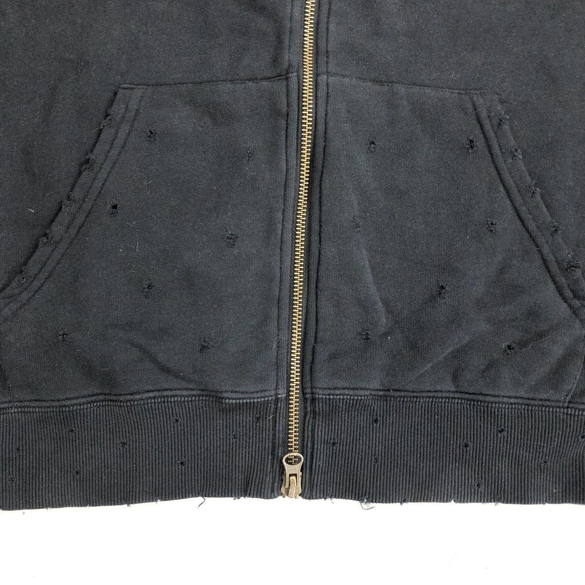 If Six Was Nine × Japanese Brand × Le Grande Bleu (L.G.B.) 1990s Monsieur Nicole Distressed Punk LGB Style Zip Hoodie Size US M / EU 48-50 / 2 - 10 Thumbnail