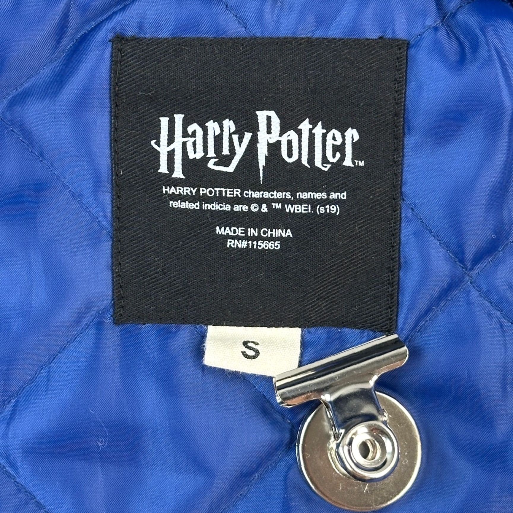 Vintage Harry Potter Ravenclaw Varsity Jacket Mens Small Blue Satin Hooded Snap Front Size US S / EU 44-46 / 1 - 6 Thumbnail