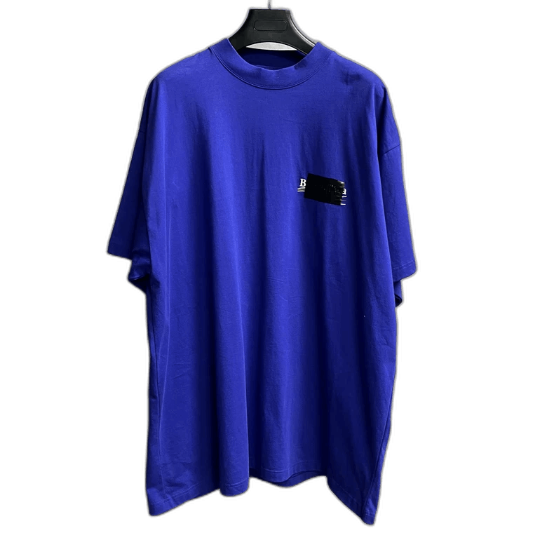Balenciaga Balenciaga Blue Logo Short Sleeve T-Shirt Size US S / EU 44-46 / 1 - 1 Thumbnail